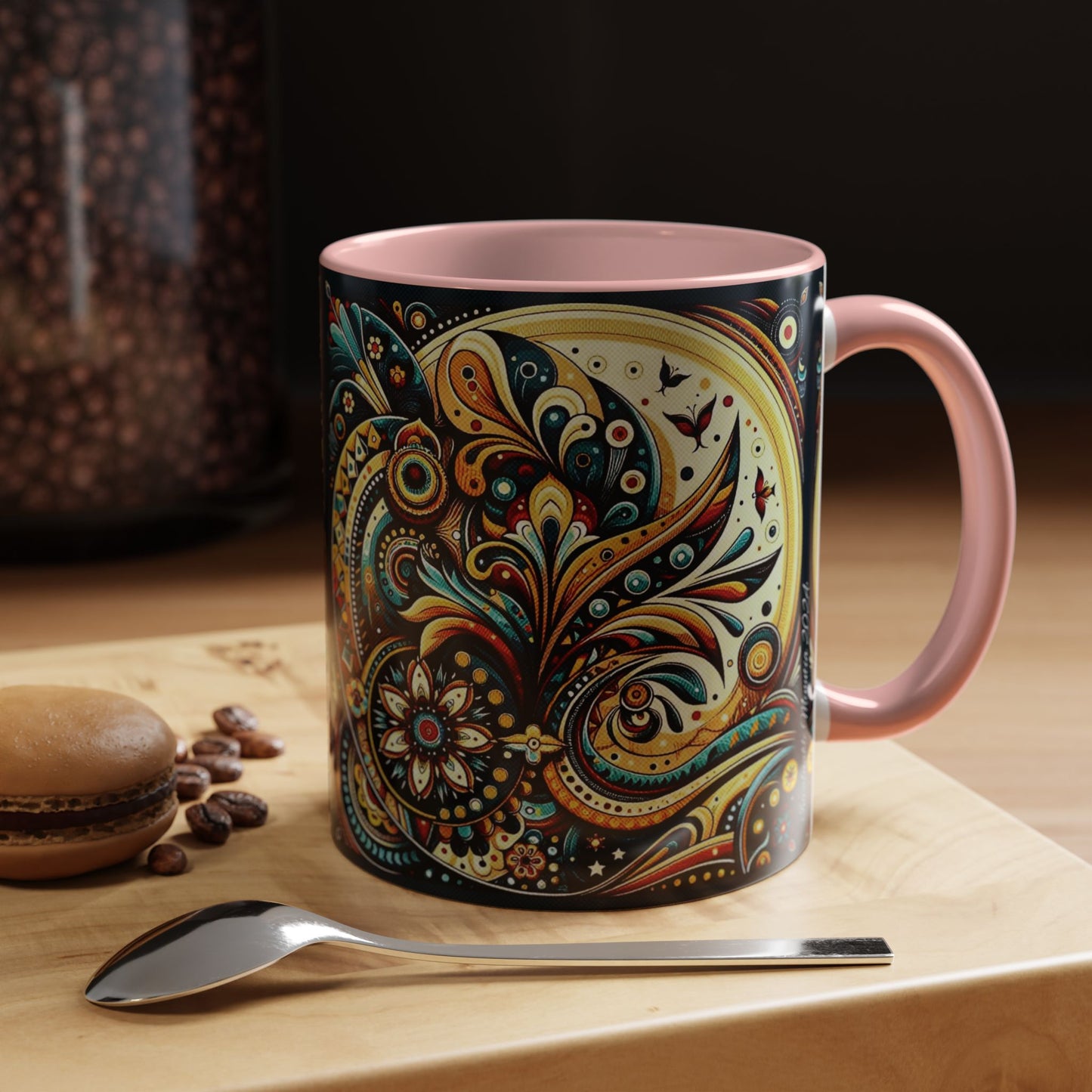 βοΈ Accent Coffee Mug (11, 15oz) β Beautiful Boho Style Graphic πΏ