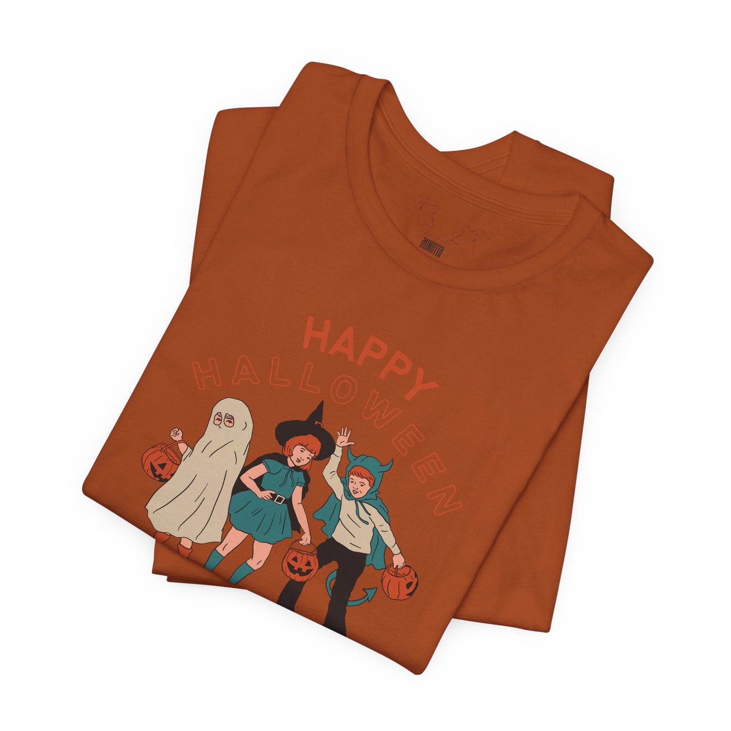 Happy Halloween Trick or Treat Vintage Vibe Tee โ Bella+Canvas 3001