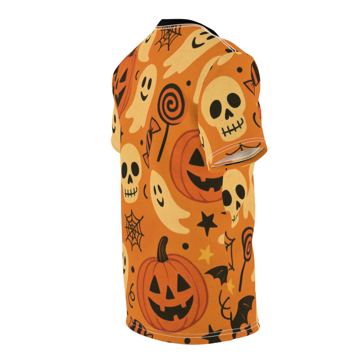 Trick or Treat All-Over Print Tee – Vintage Halloween Ghosts & Pumpkins