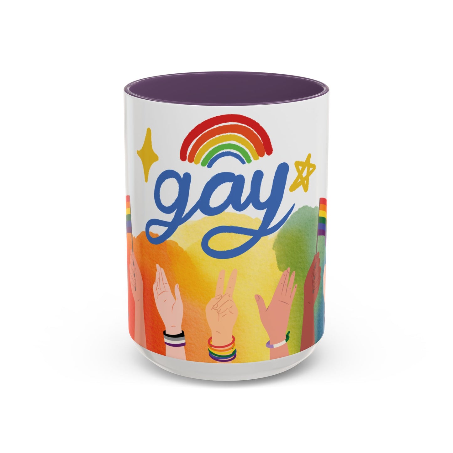 Bold Pride Accent Mug | Fun LGBTQ+ Gift | 11oz & 15oz Options