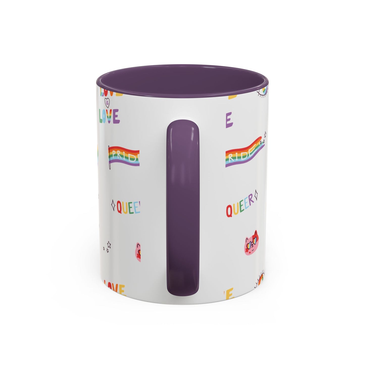 Minimalist Pride Accent Mug | LGBTQ+ Love Ceramic Cup | 11oz & 15oz
