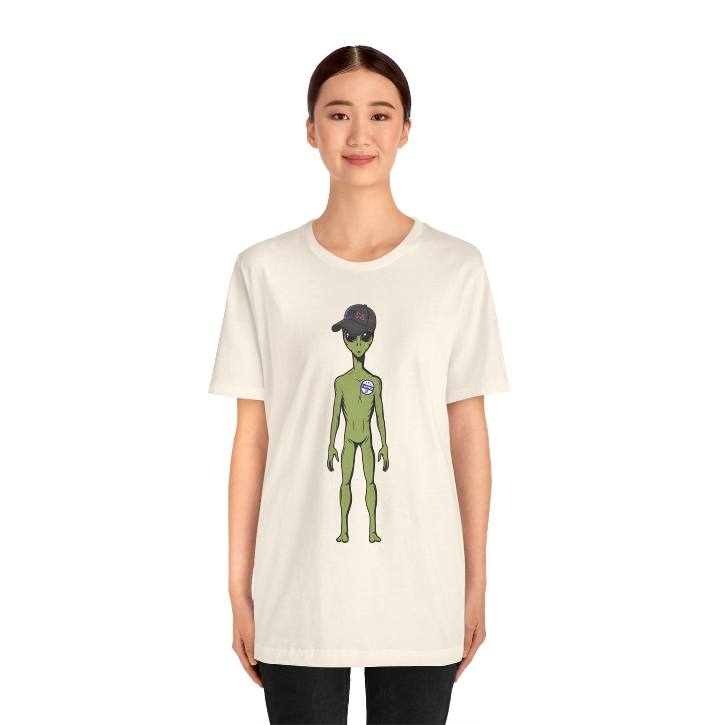Alien Graphic Tee, Fun T-Shirt for Sci-Fi Lovers, Unisex Casual Wear, Great for Festivals, Gifts for Nerds, Everyday Comfort