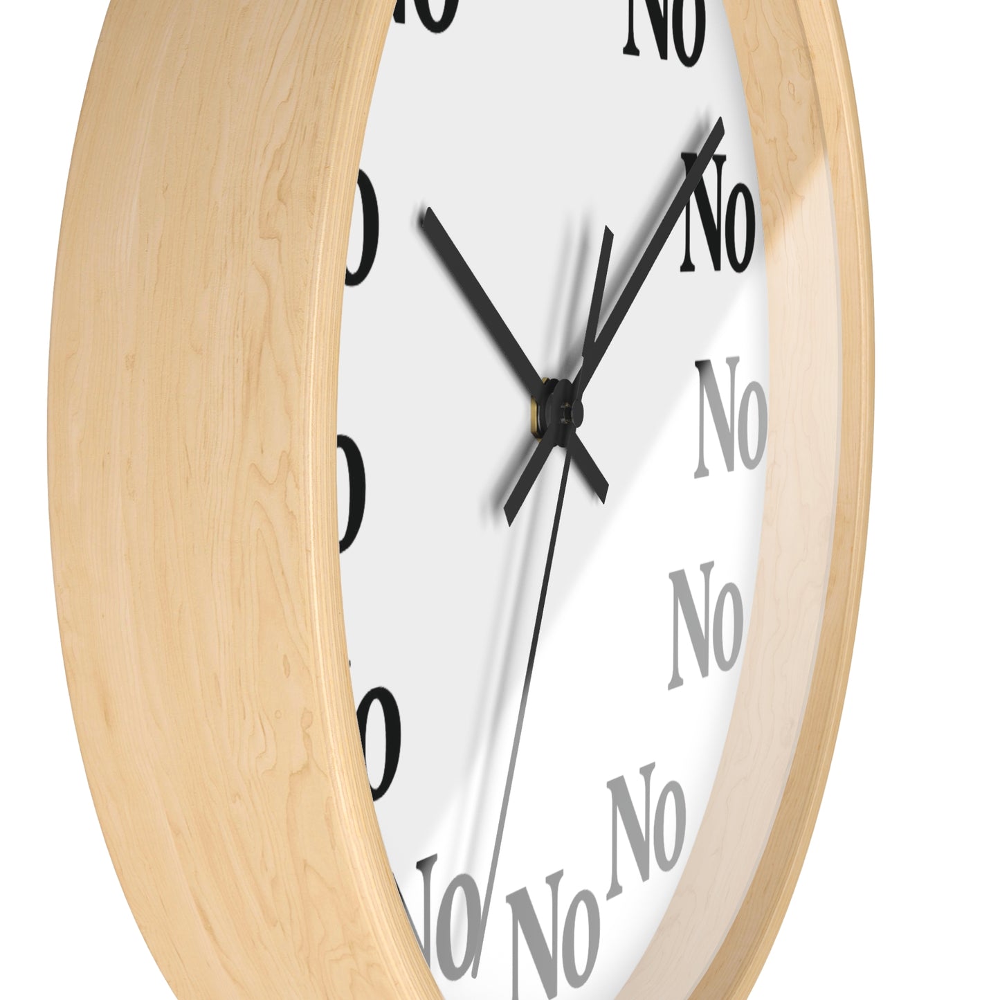 Funny Sarcastic Wall Clock – All Hours Say NO – Boutique 10” Clock for ADHD, Burnout & Passive Aggression Decor