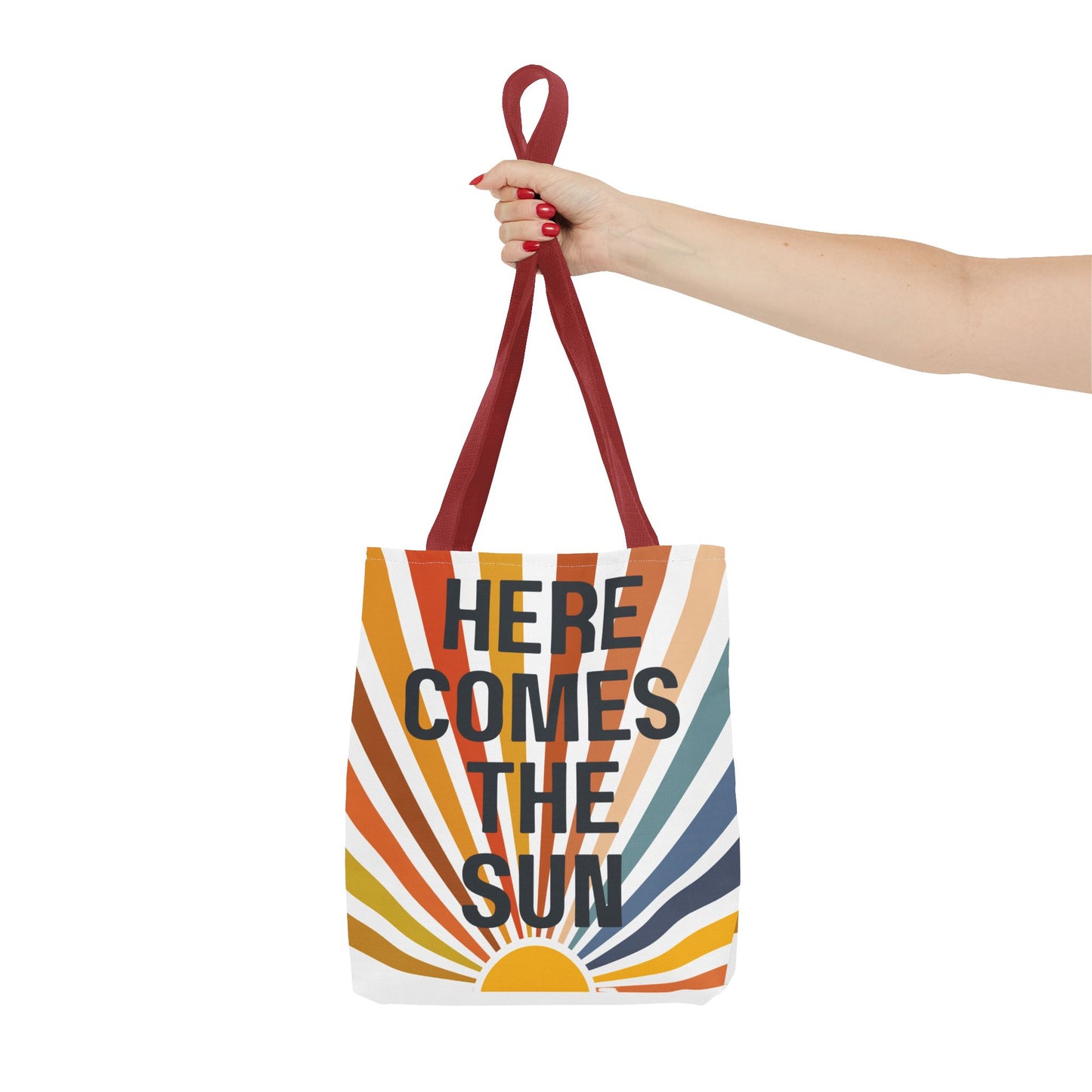 Here Comes the Sun β Retro Sunburst Tote Bag