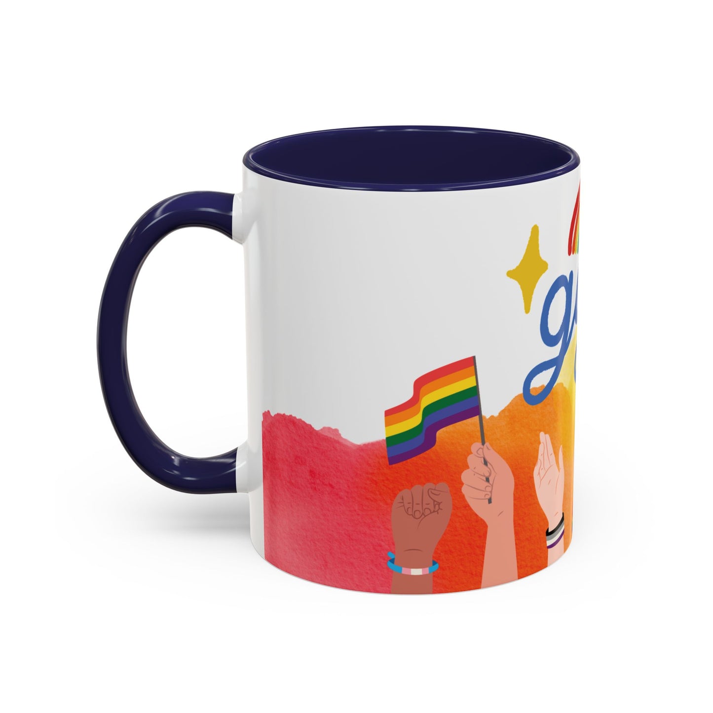 Bold Pride Accent Mug | Fun LGBTQ+ Gift | 11oz & 15oz Options