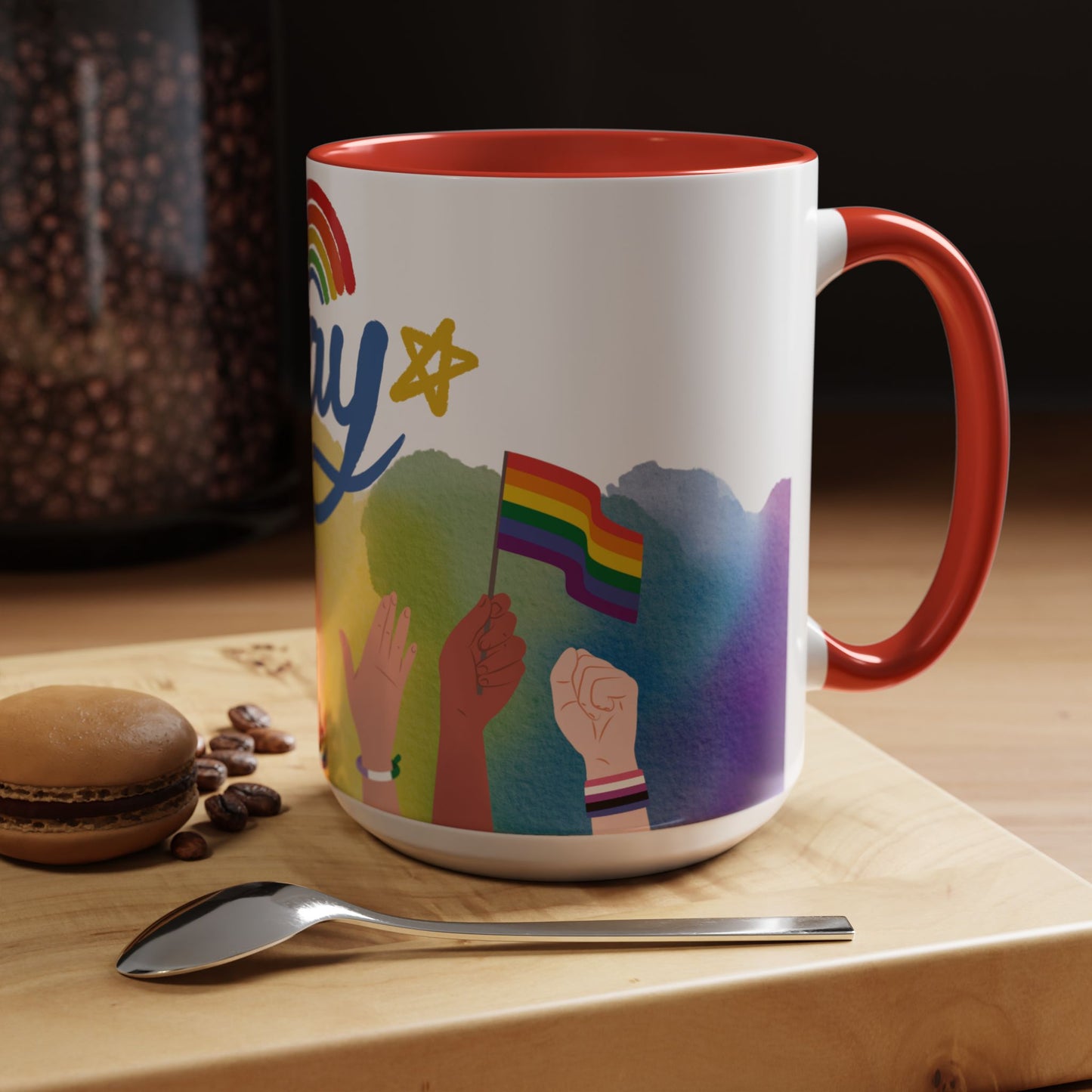 Bold Pride Accent Mug | Fun LGBTQ+ Gift | 11oz & 15oz Options