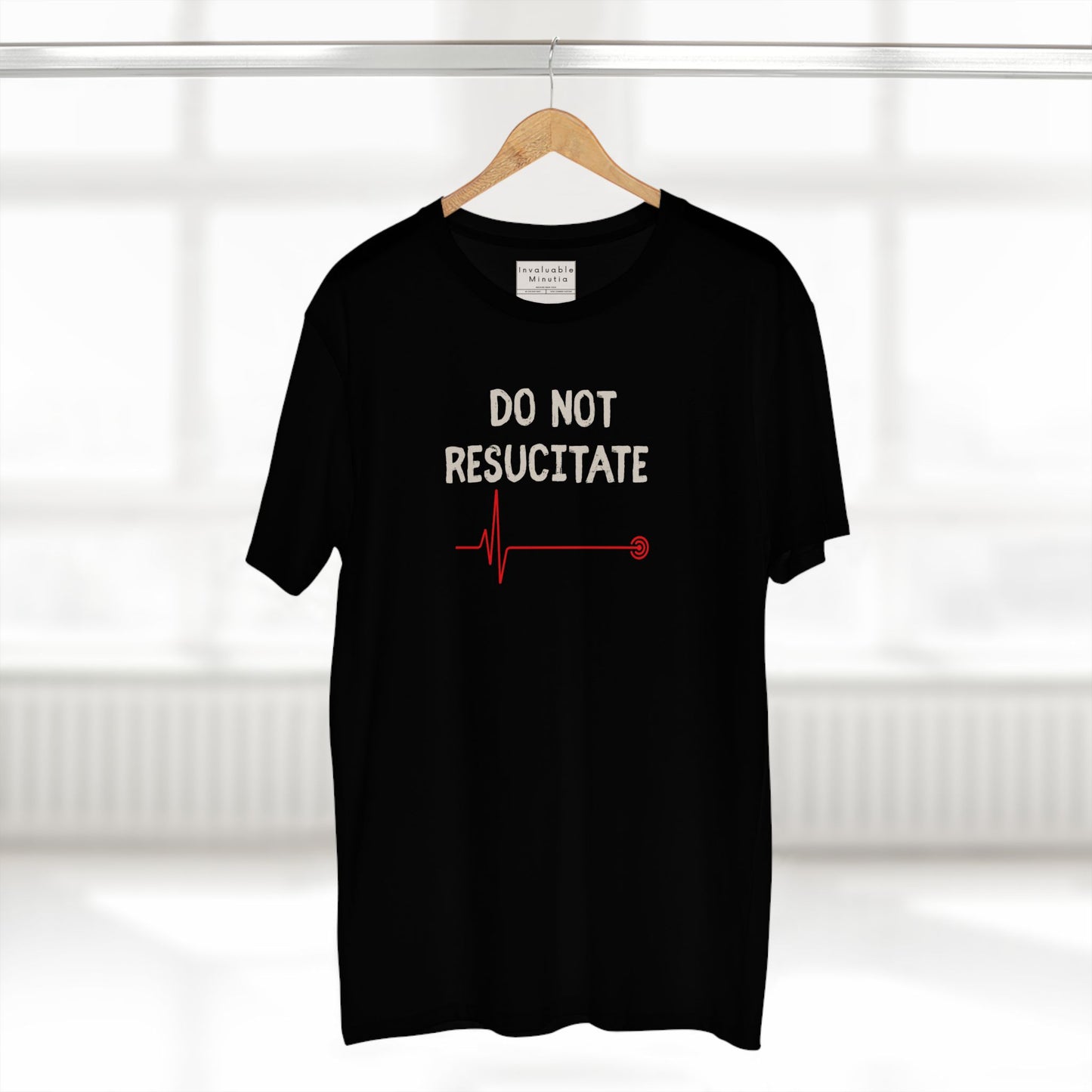 DO NOT RESUSCITATE Tee – Dark Humor Minimalist Unisex T-Shirt | AS Colour 5001