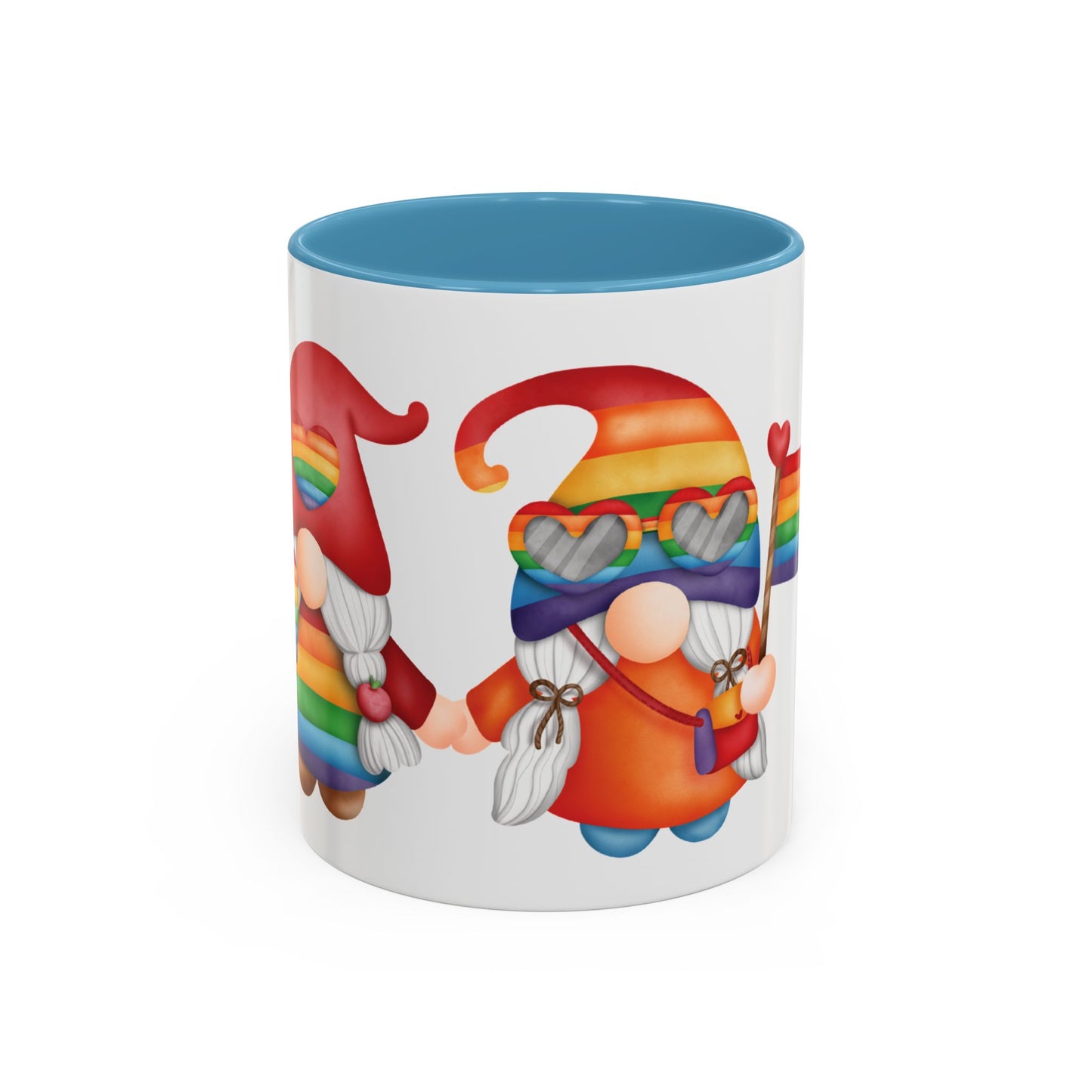 Pride Gnome Accent Mug | Rainbow Love Coffee Cup | 11oz & 15oz