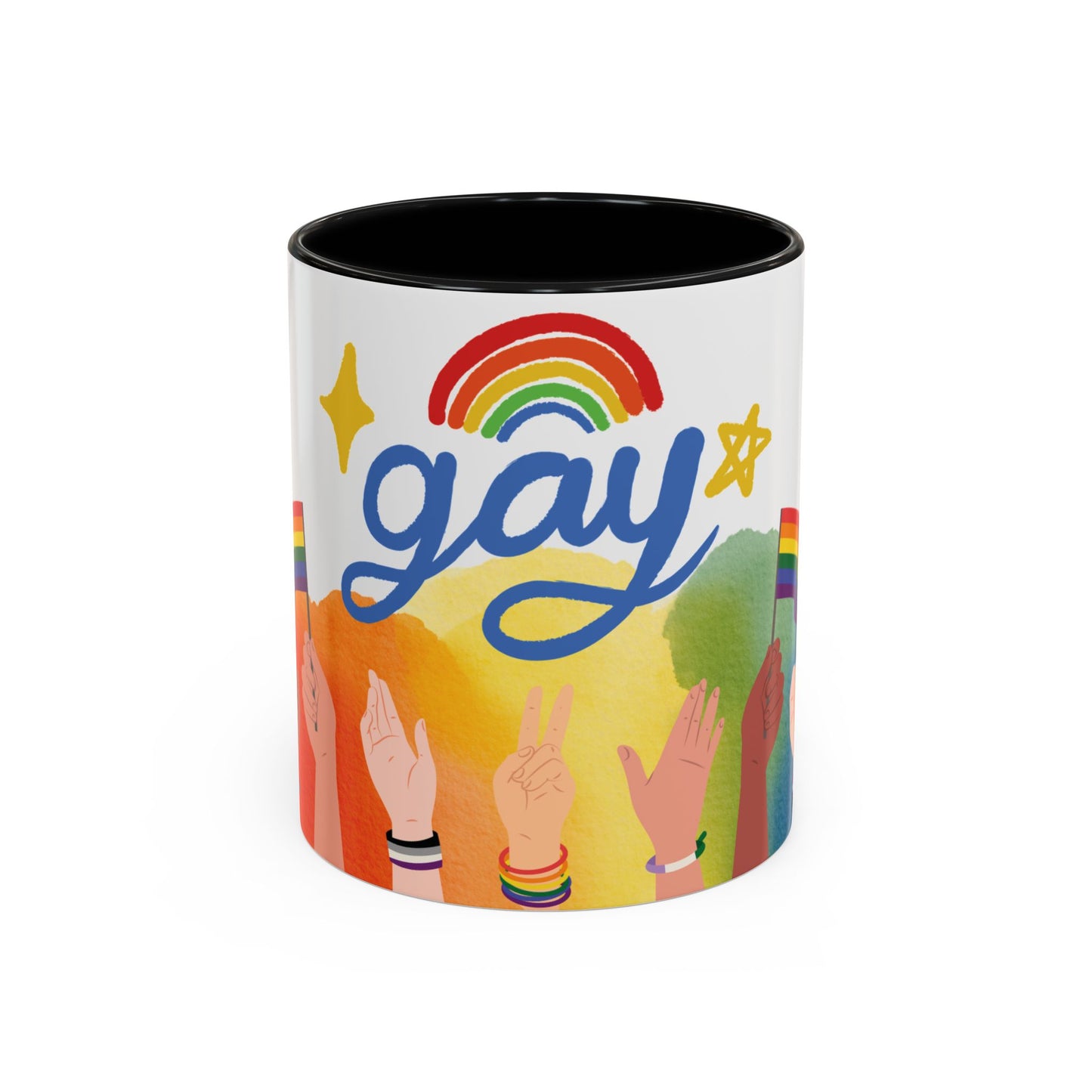 Bold Pride Accent Mug | Fun LGBTQ+ Gift | 11oz & 15oz Options