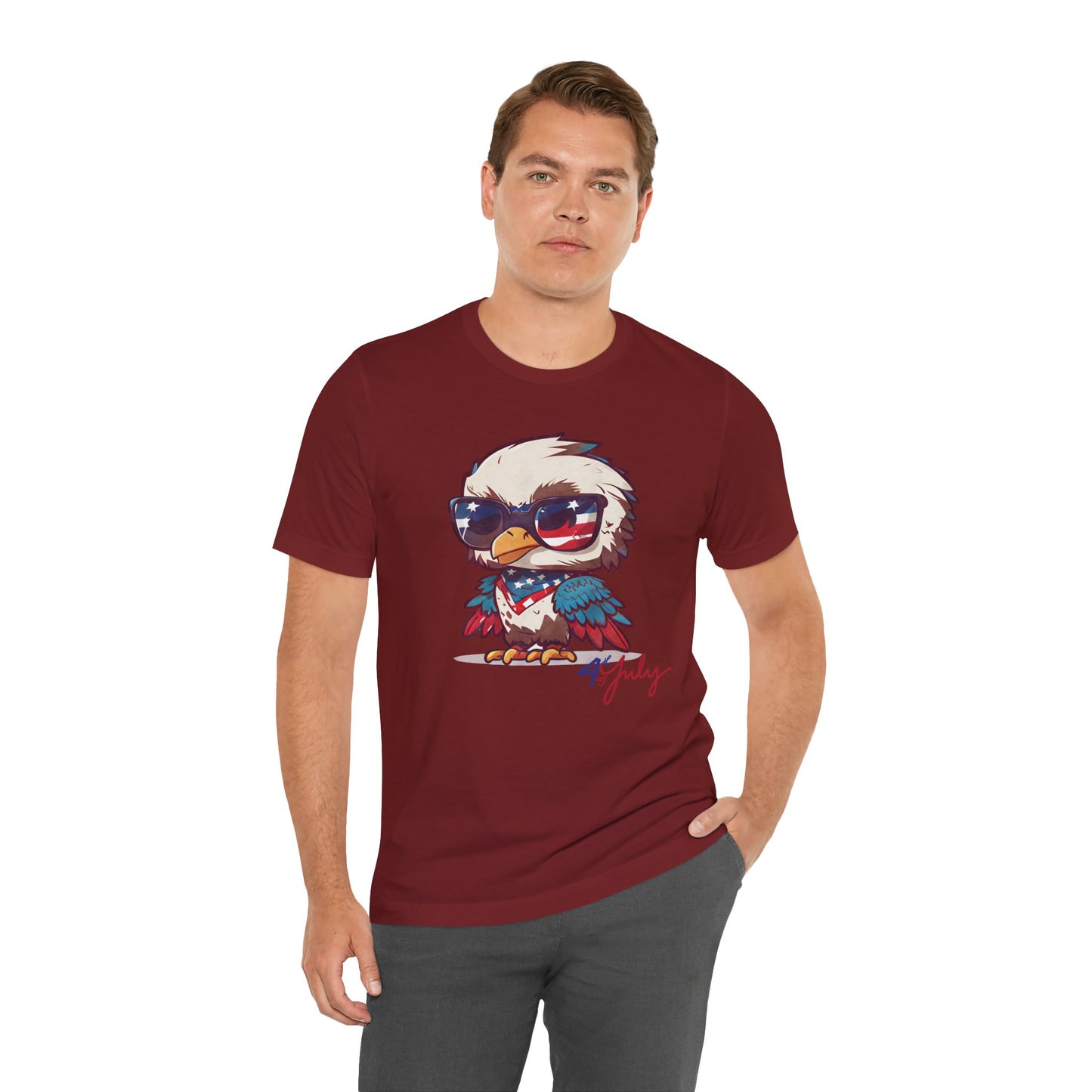 Cool Patriot Eagle Tee β Unisex Bella+Canvas Jersey - 4th of July T-shirt