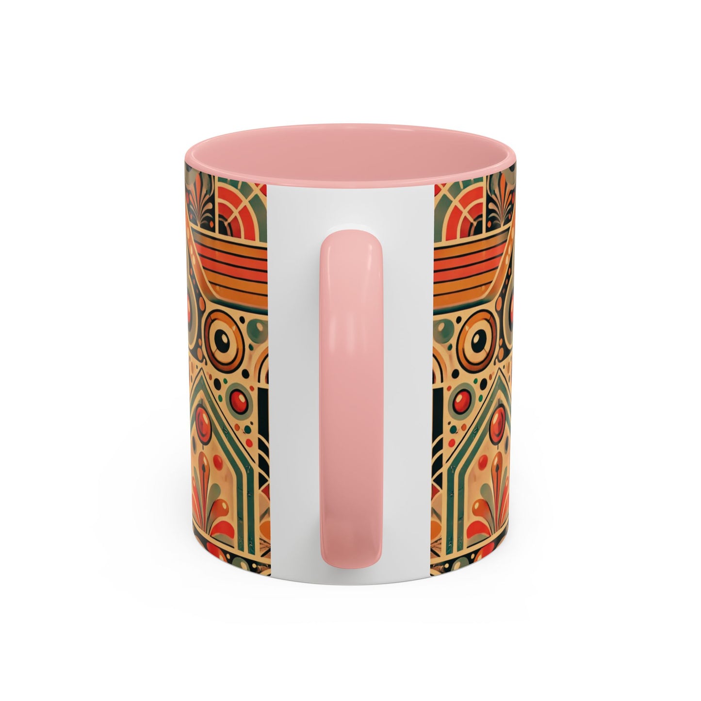 πΏ Retro Boho Accent Coffee Mug | 11oz & 15oz Ceramic Cup | Custom Colors Available