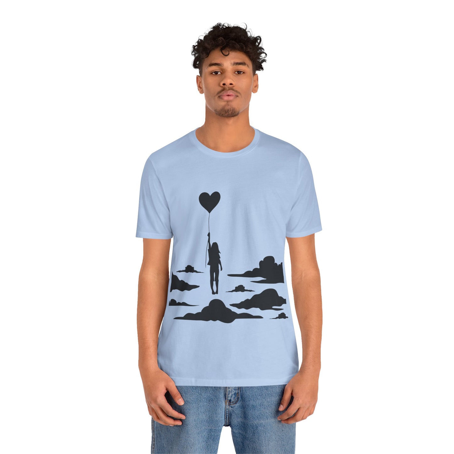 π Up and Away Tee β Heart Balloon Silhouette