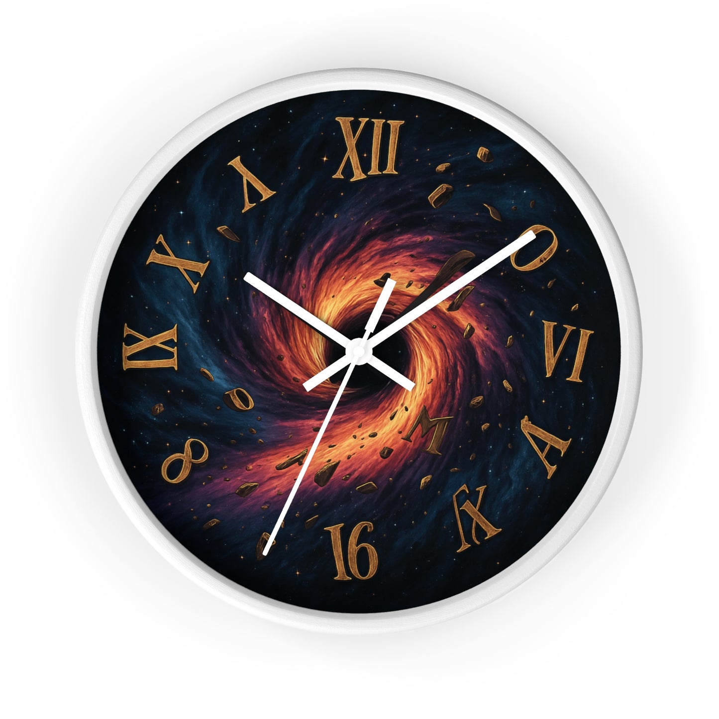 🌀 Black Hole Chaos Clock – Surreal Spacecore Time Warp Wall Decor Wall Clock