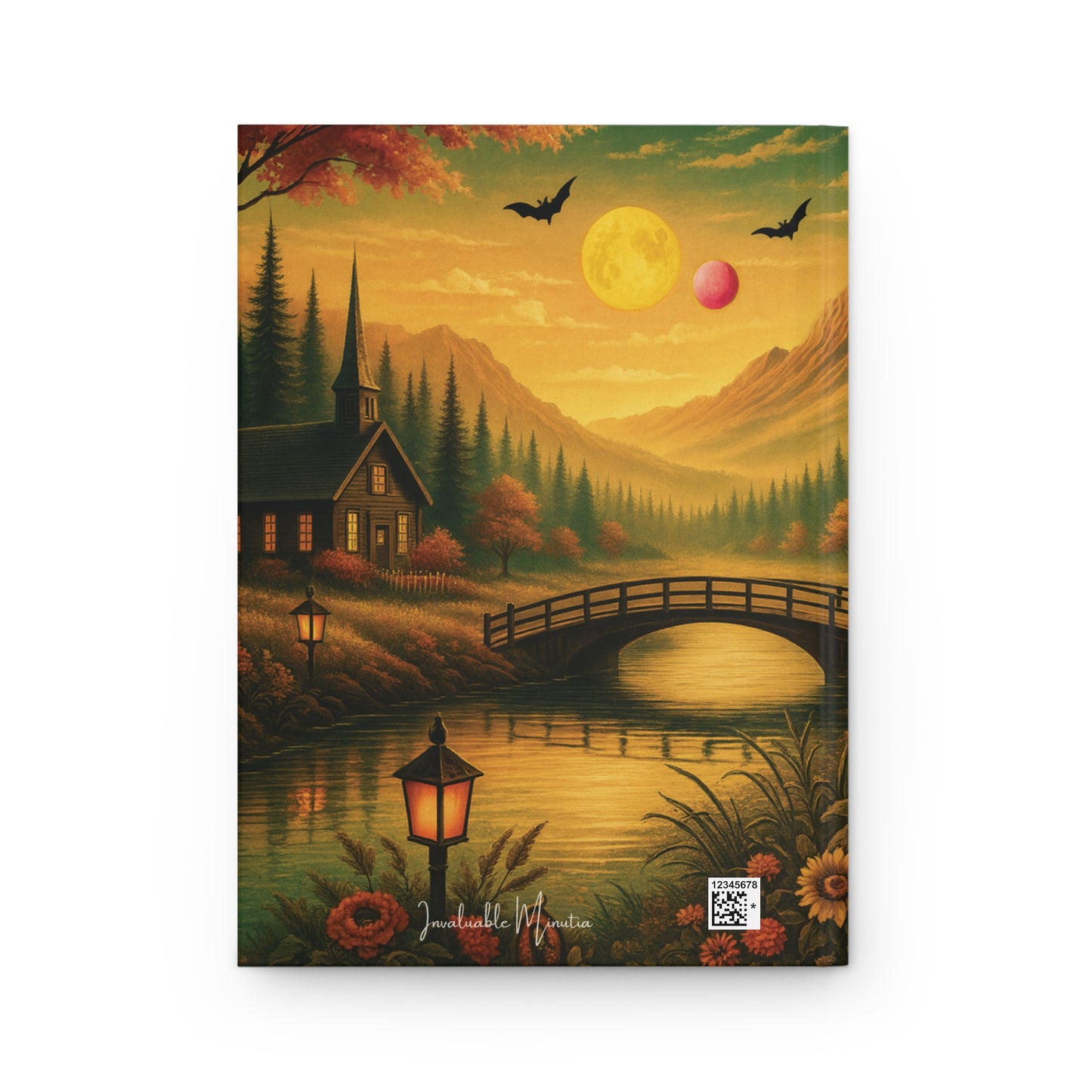 Hardcover Halloween Journal β Ghost in the Pumpkin Patch | Spooky Fall Stationery Notebook