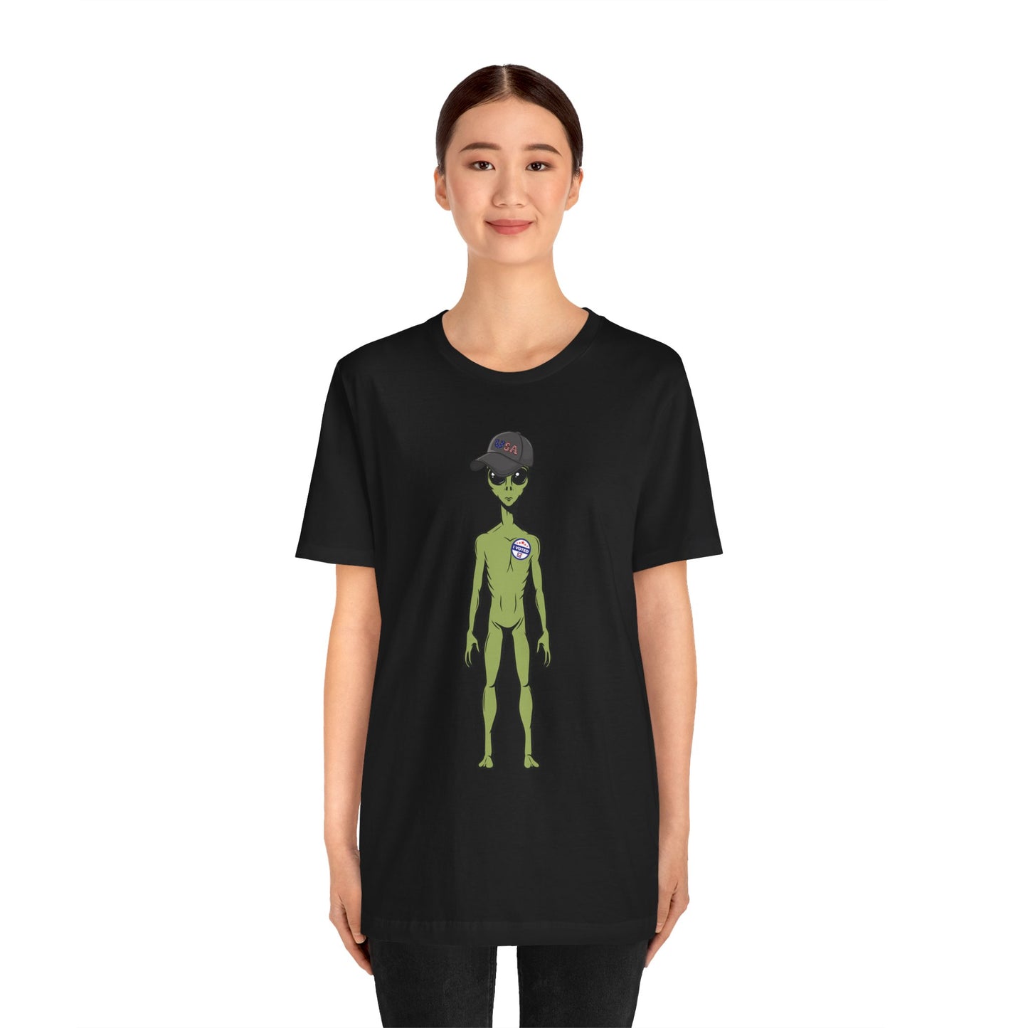 Alien Graphic Tee, Fun T-Shirt for Sci-Fi Lovers, Unisex Casual Wear, Great for Festivals, Gifts for Nerds, Everyday Comfort