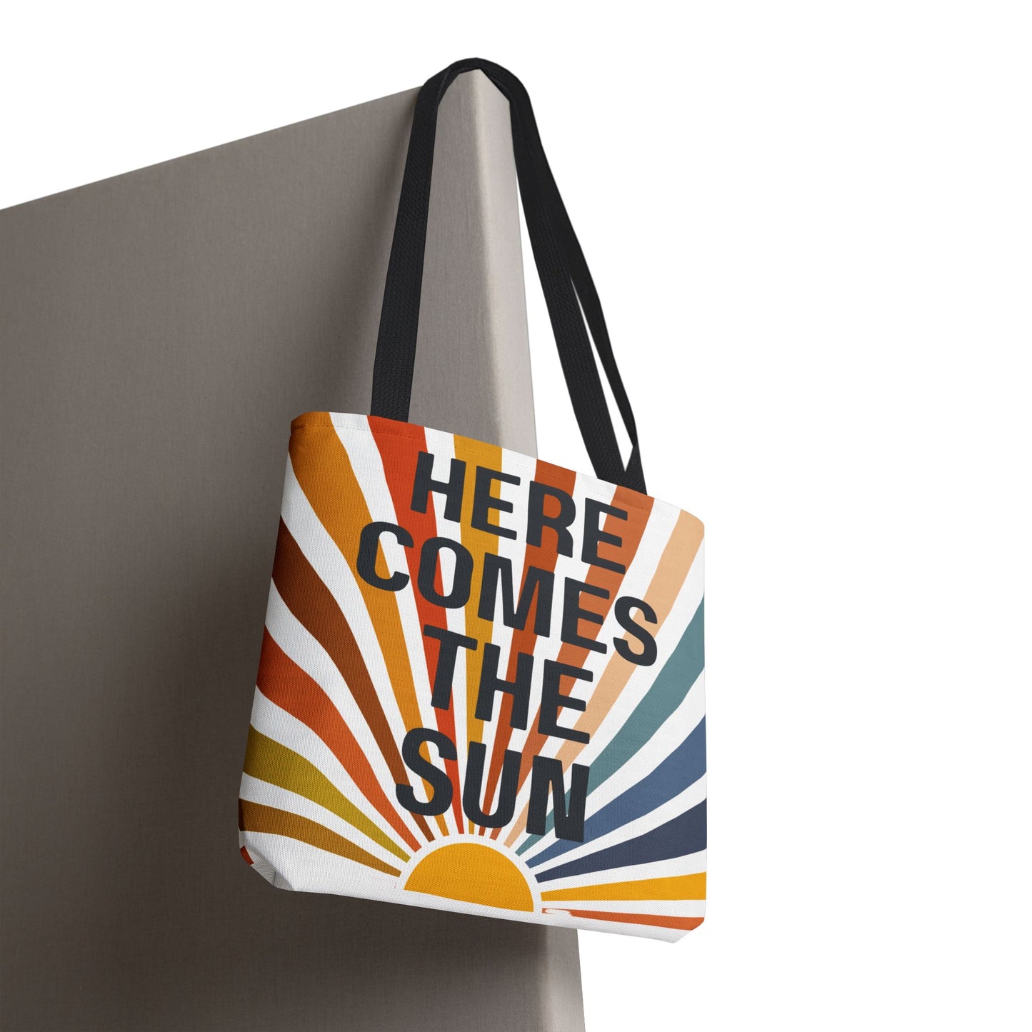 Here Comes the Sun β Retro Sunburst Tote Bag