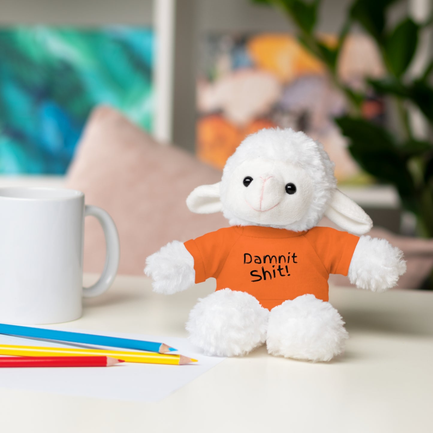 8" Funny Stuffed Animal Gift for Adults, Cute Plush Toy, Humor Bear, Sarcastic Gifts, Quirky Decor, Comfort Toy with Quote