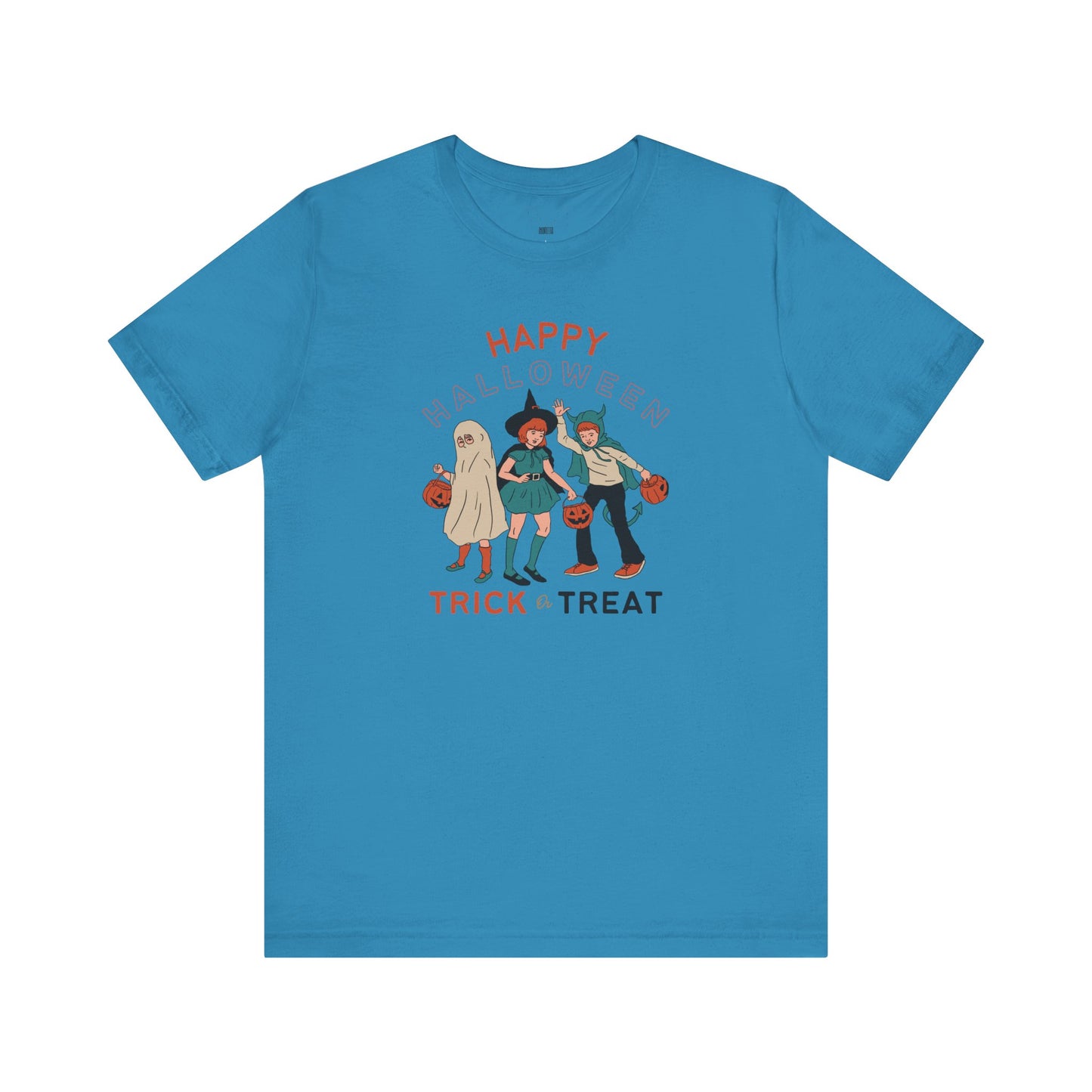 Happy Halloween Trick or Treat Vintage Vibe Tee โ Bella+Canvas 3001