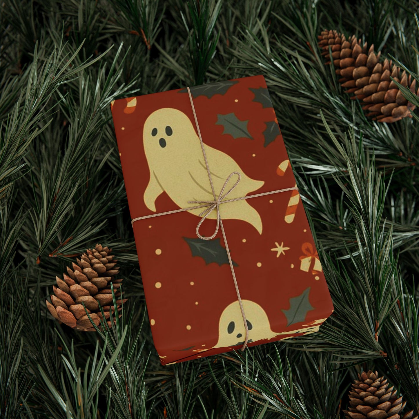 Vintage Holiday Ghosties - Luxury Holiday Wrapping Paper, Victorian Ghost Gift Wrap, 30" Roll (Matte/Gloss)