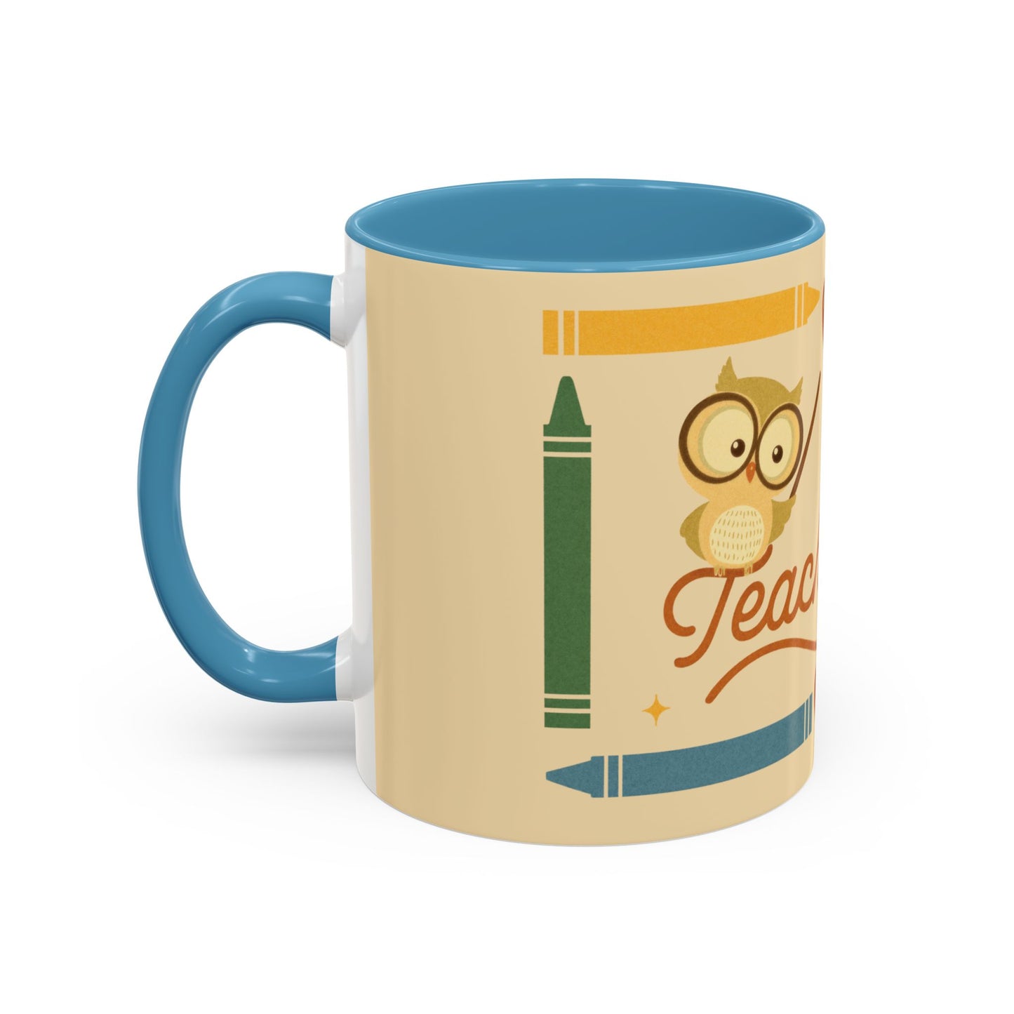 Teach Love Inspire Color Accent Mug (11oz/15oz) – Teacher Gift • Back to School • Durable Ceramic, Dishwasher & Microwave Safe