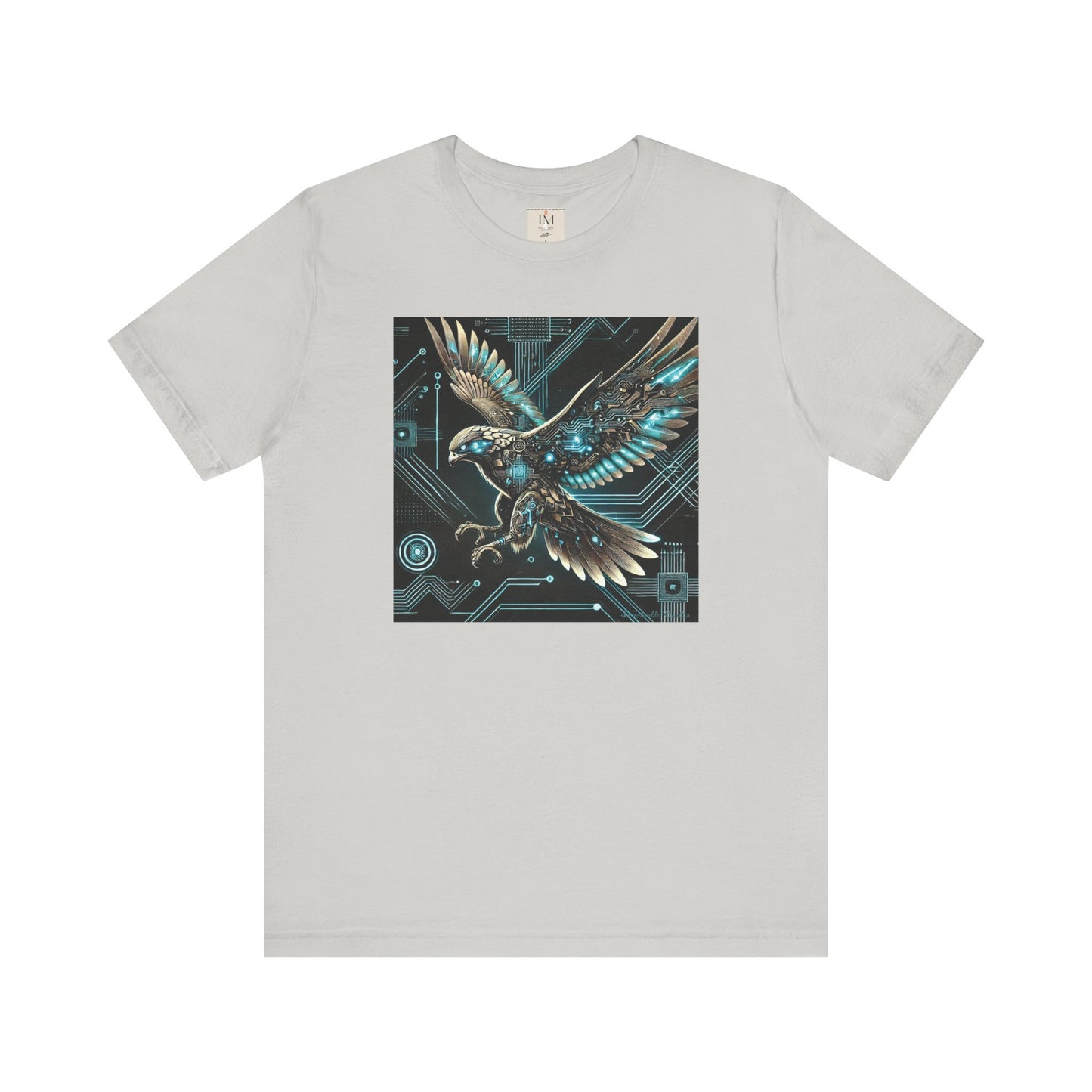 Futuristic Falcon Tech Tee - Unisex Short Sleeve Jersey Shirt - Cyber Falcon