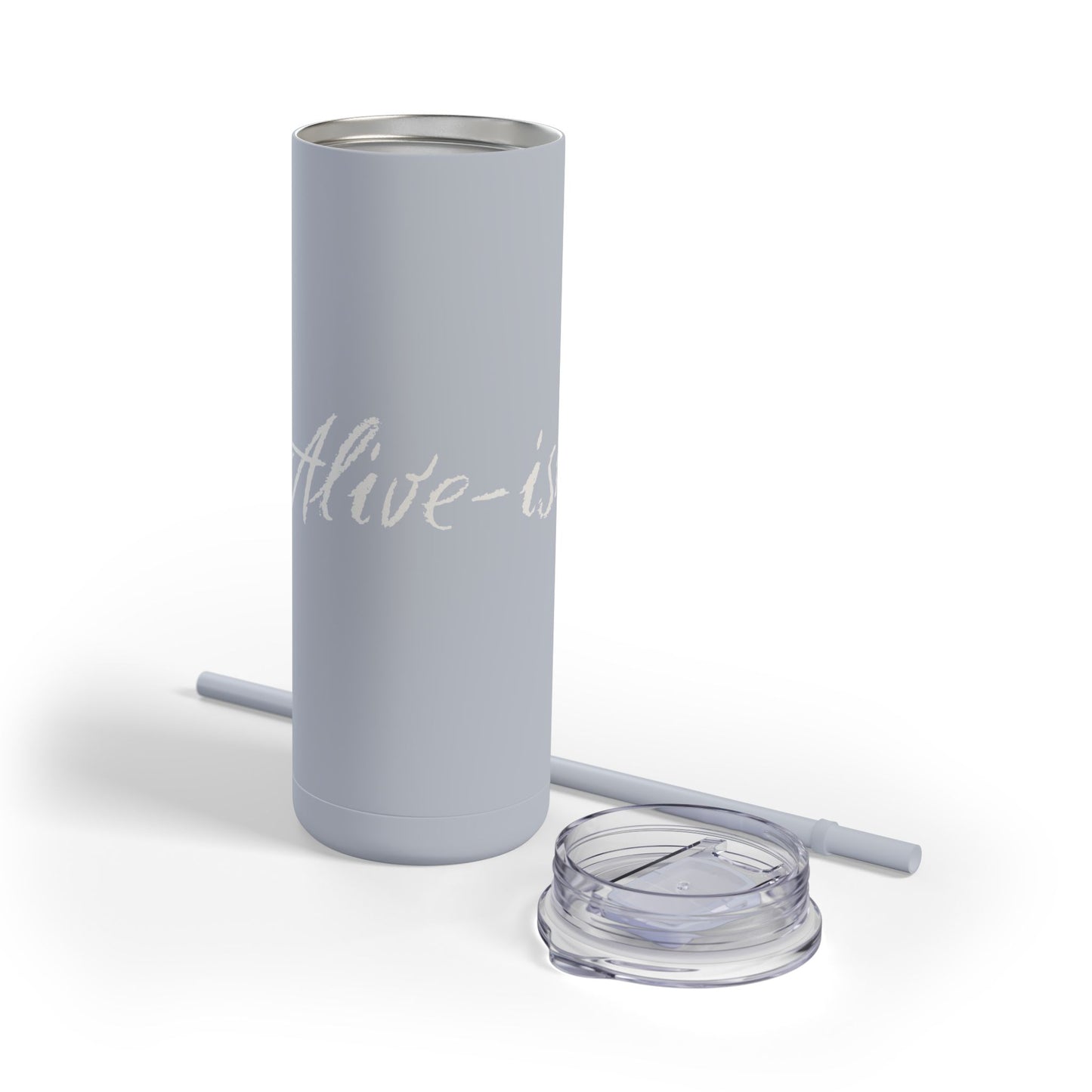 “Alive-ish” Matte Tumbler – 20oz Maars Skinny Tumbler with Straw | Chalk Script Hydration Statement