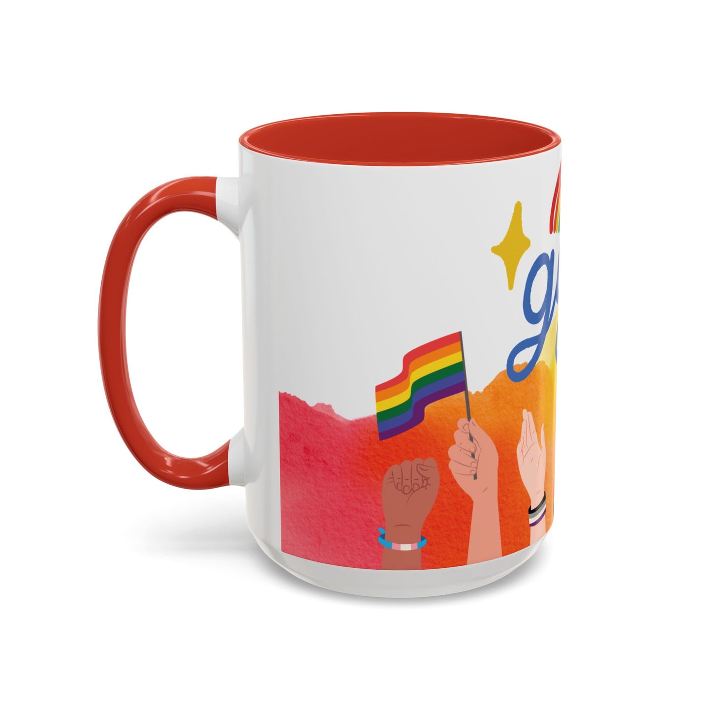 Bold Pride Accent Mug | Fun LGBTQ+ Gift | 11oz & 15oz Options