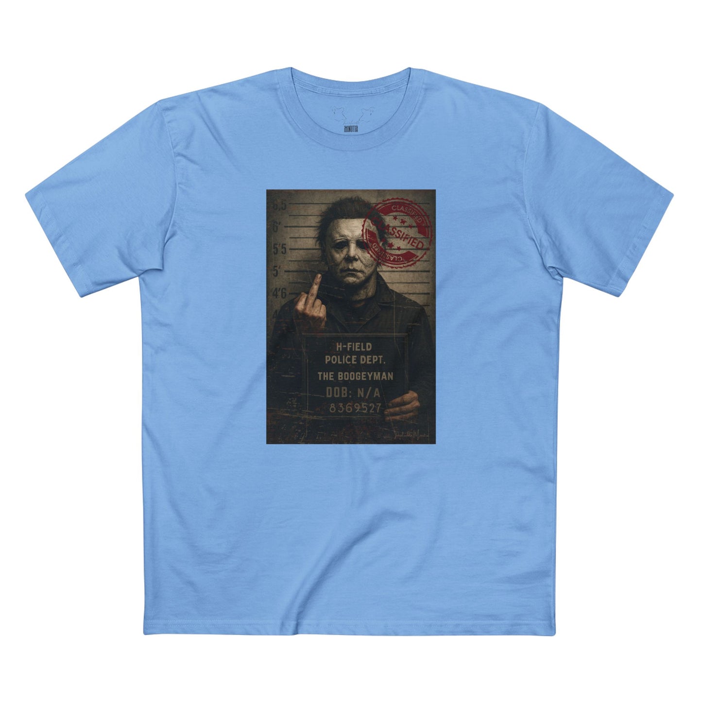 Michael Mugshot Tee – Distressed Horrorcore Slasher Shirt Premium Tee