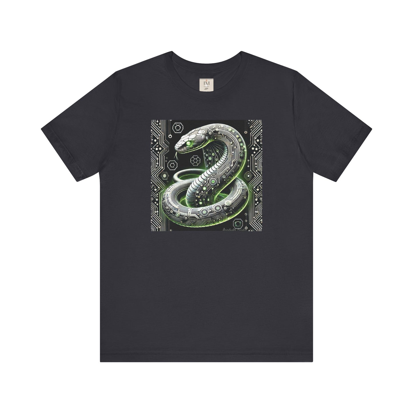 Cyber Snake Unisex Short Sleeve Tee - Futuristic Design for Tech Enthusiasts