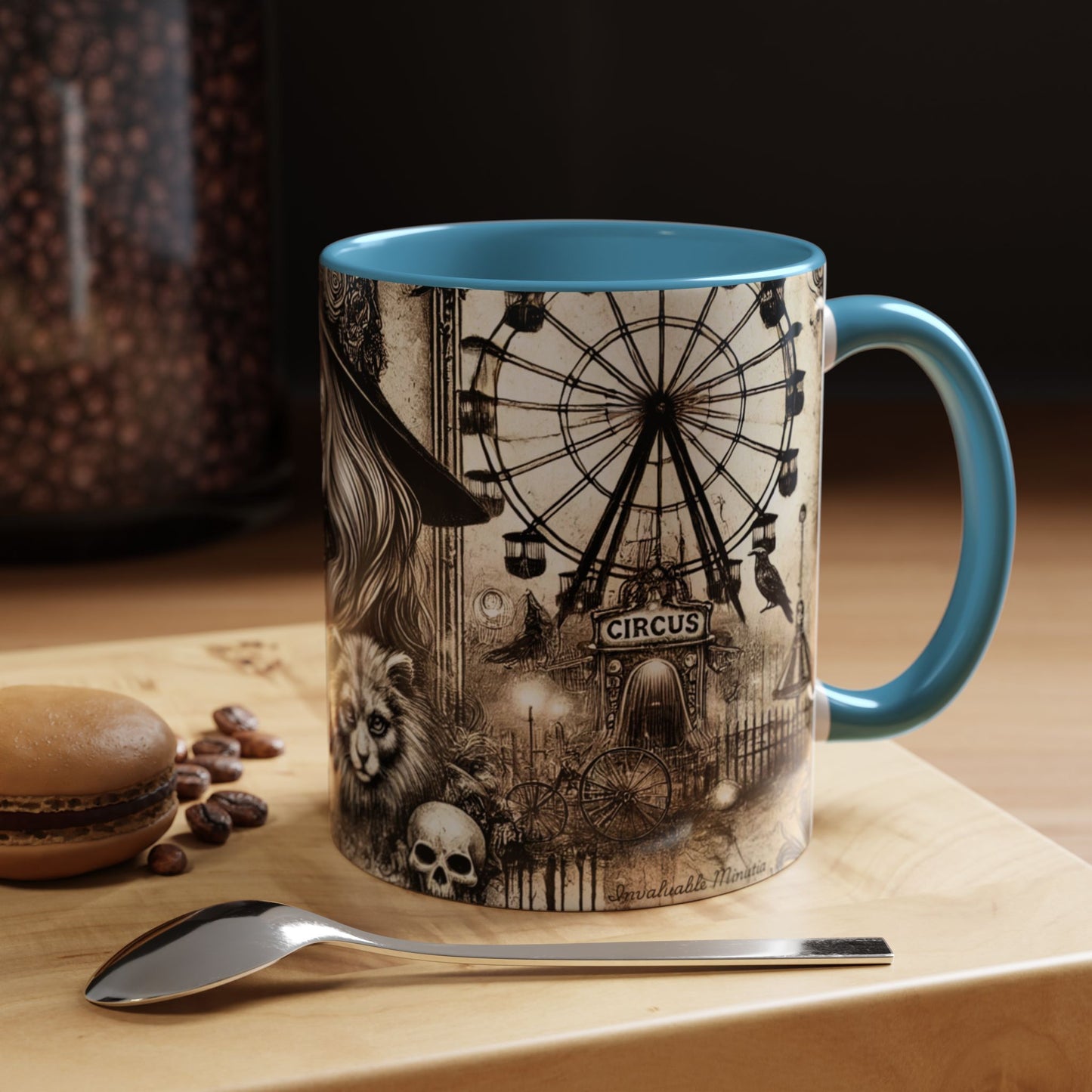 Creepy Circus Witch Mug | Vintage Halloween Accent Coffee Mug (11oz/15oz)