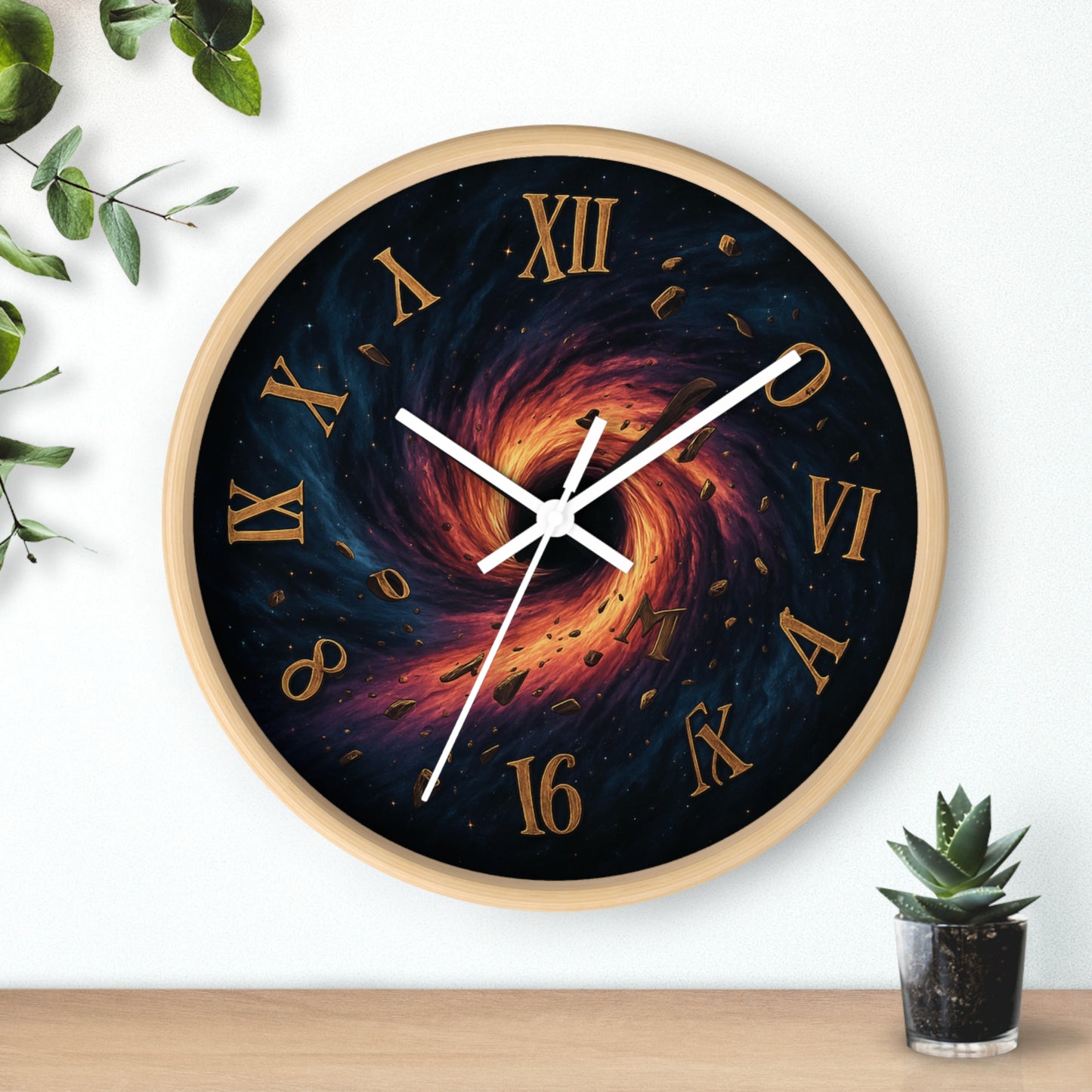 🌀 Black Hole Chaos Clock – Surreal Spacecore Time Warp Wall Decor Wall Clock