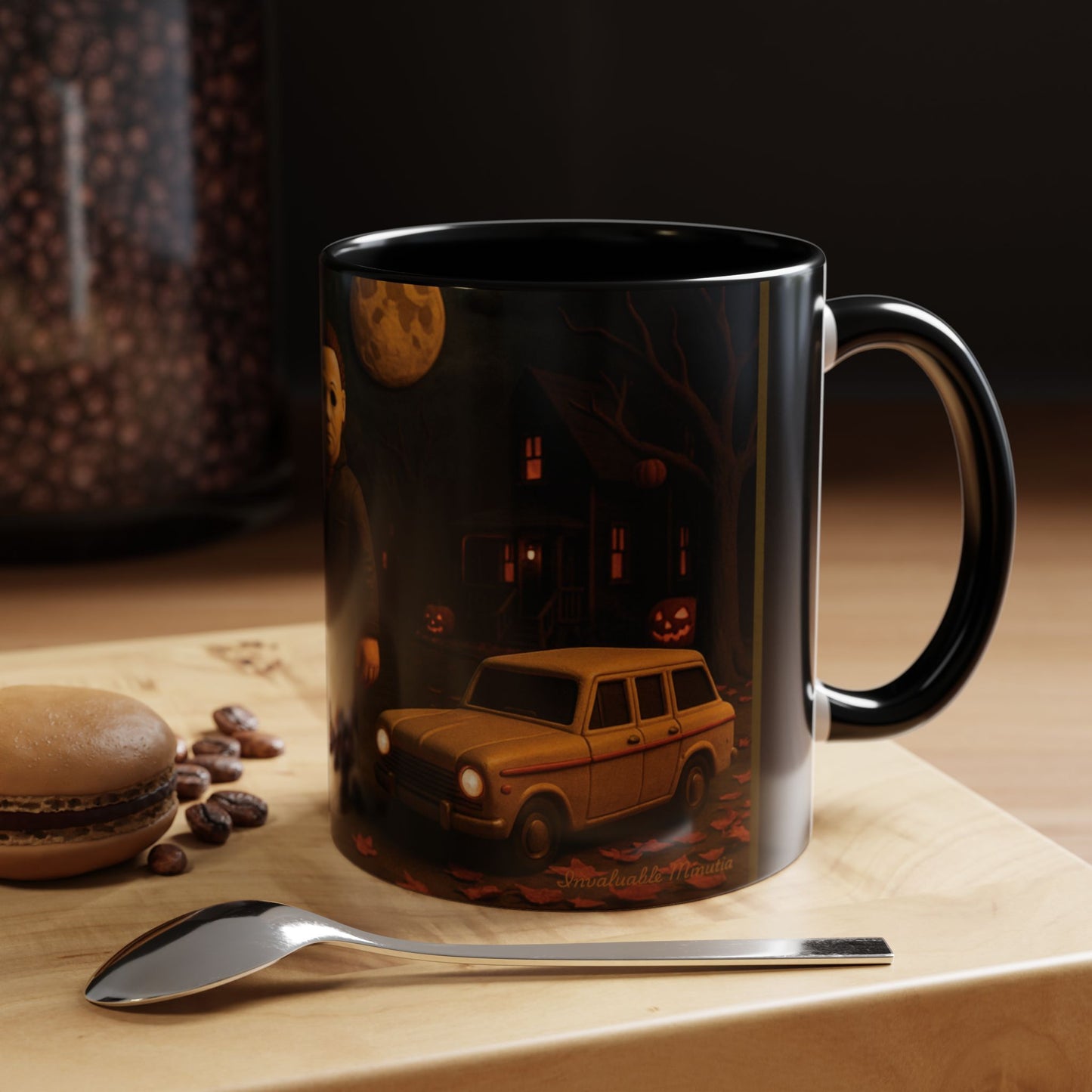 Clay-Style Slasher Halloween Night Mug | Accent Coffee Mug (11oz/15oz)