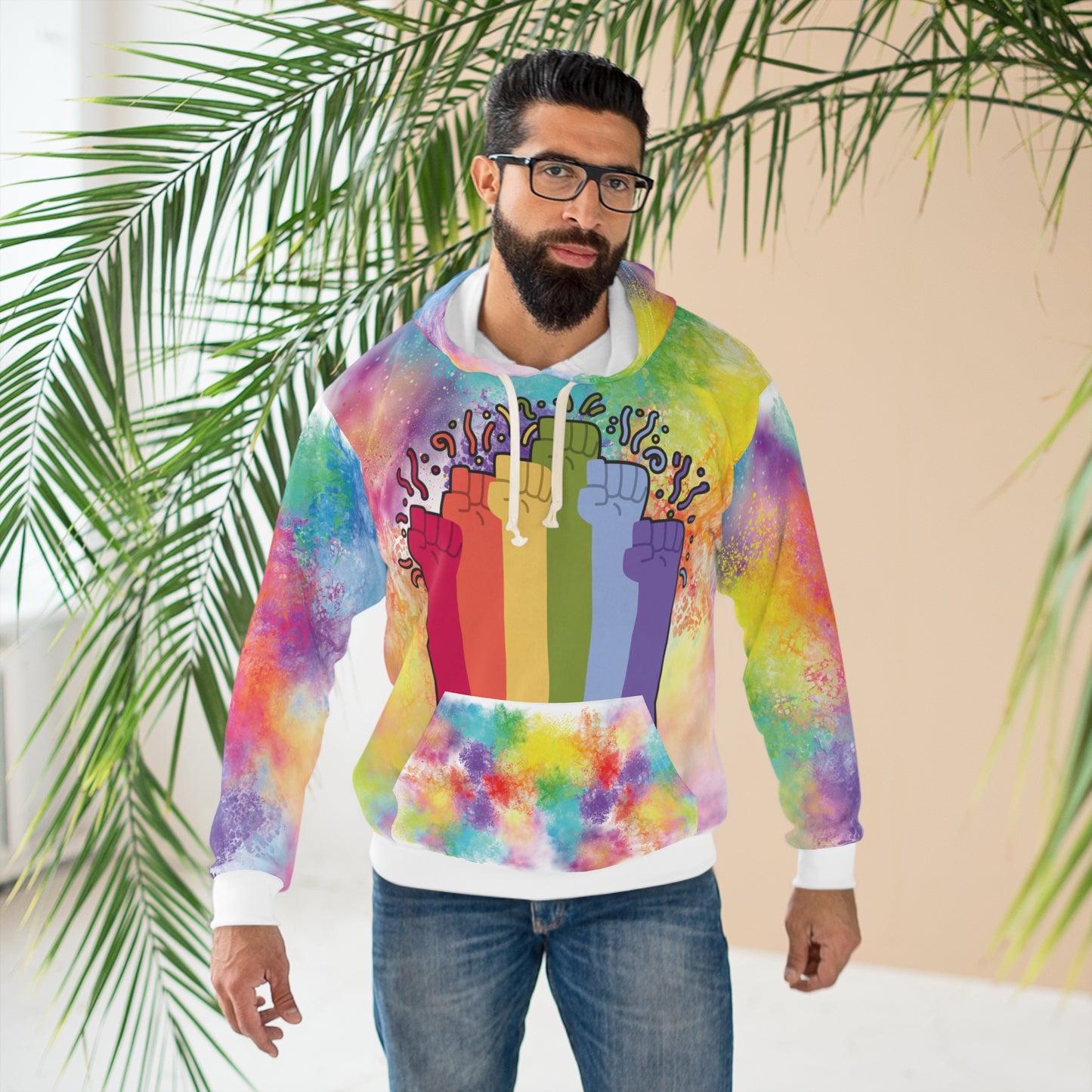 LOUD & PROUD Rainbow Resistance Hoodie β All-Over Print Unisex Pullover | Limited Pride Edition