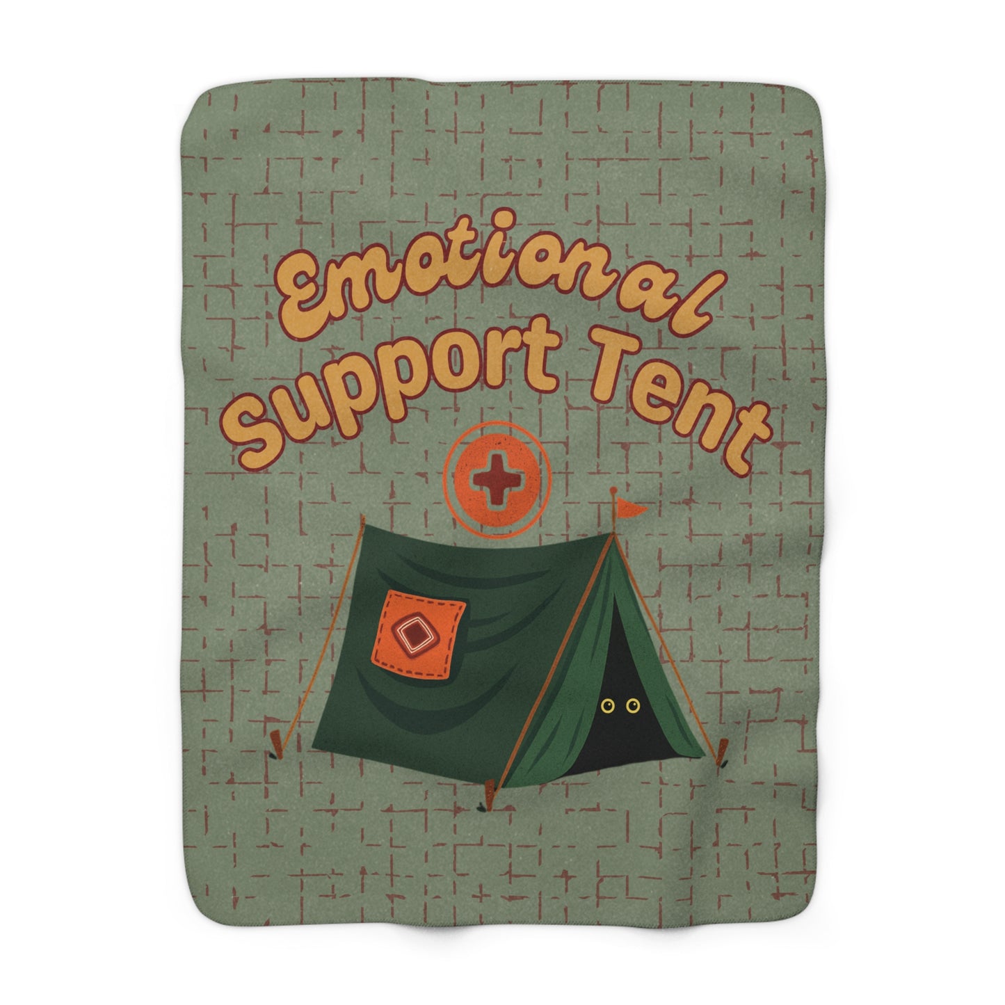 ⛺ Emotional Support Tent Sherpa Blanket – Soft, Supportive, Slightly Unstable