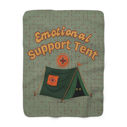 ⛺ Emotional Support Tent Sherpa Blanket