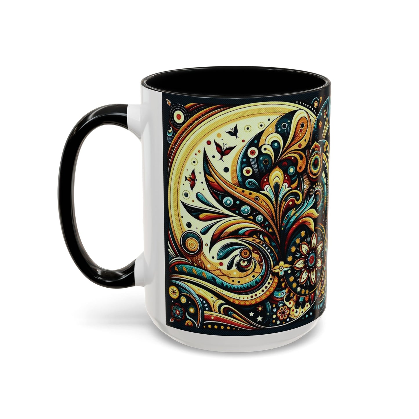 βοΈ Accent Coffee Mug (11, 15oz) β Beautiful Boho Style Graphic πΏ
