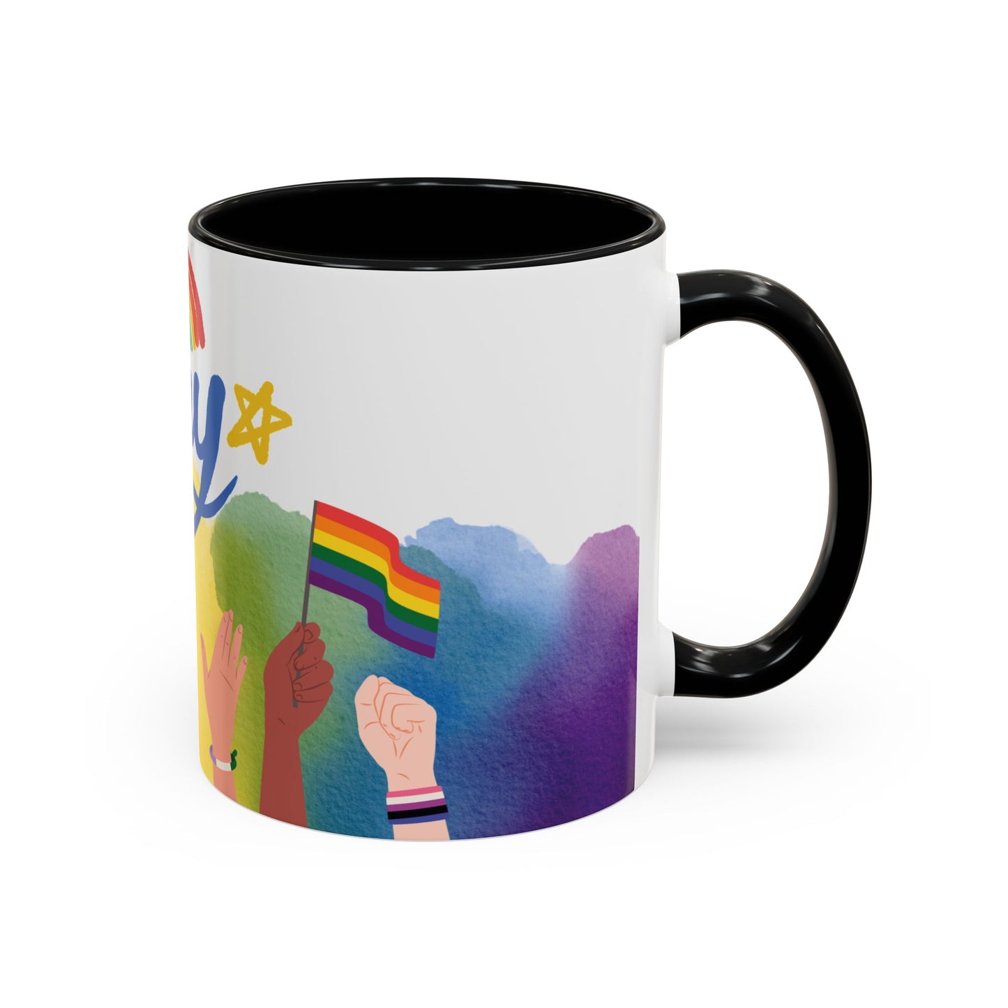 Bold Pride Accent Mug | Fun LGBTQ+ Gift | 11oz & 15oz Options