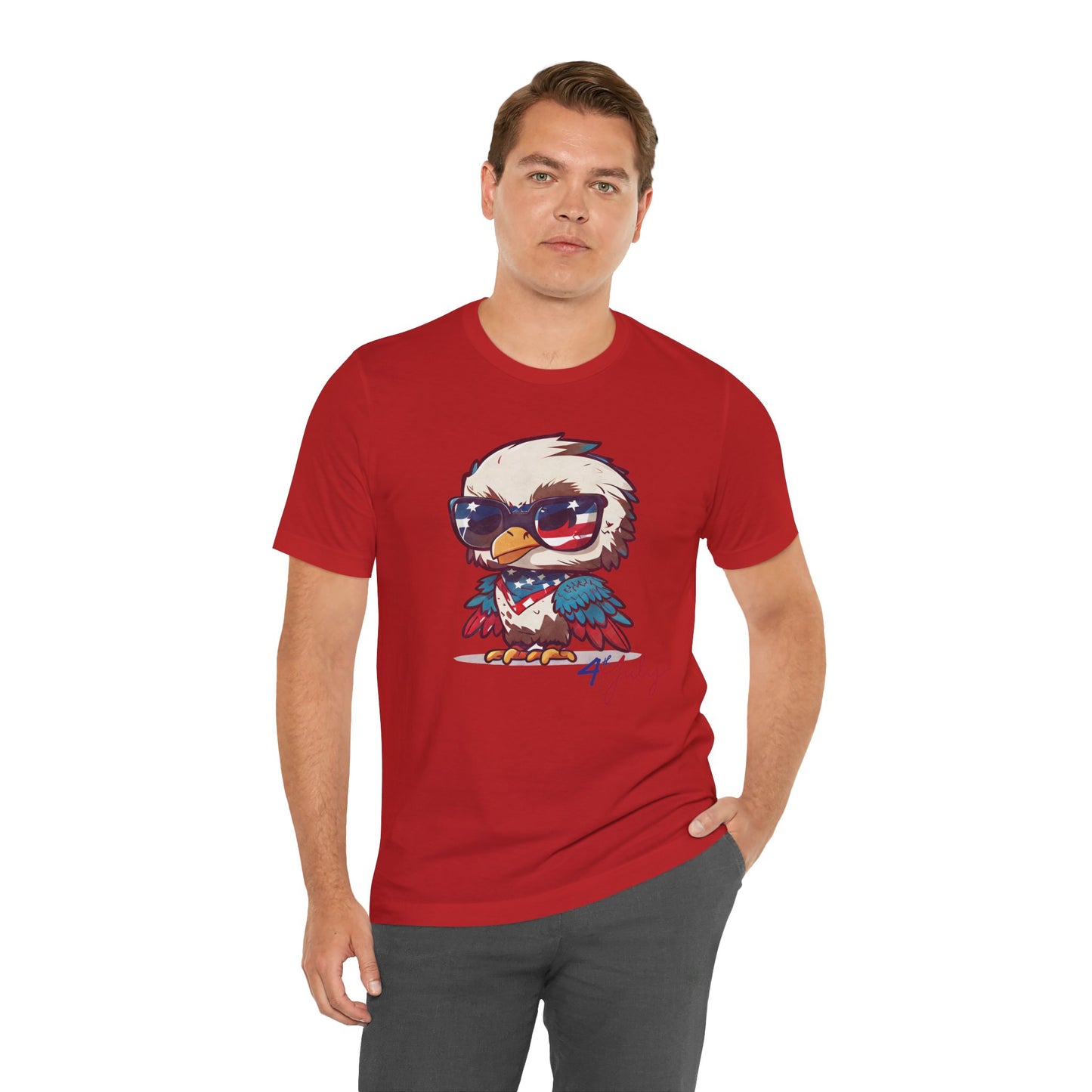 Cool Patriot Eagle Tee β Unisex Bella+Canvas Jersey - 4th of July T-shirt