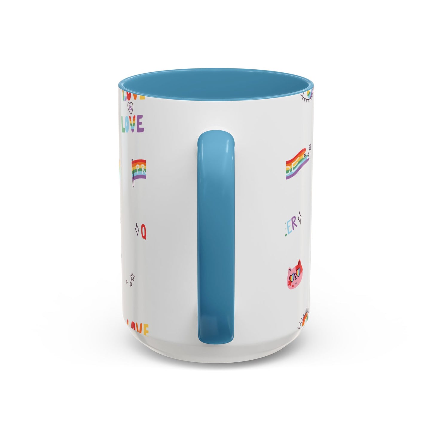 Minimalist Pride Accent Mug | LGBTQ+ Love Ceramic Cup | 11oz & 15oz