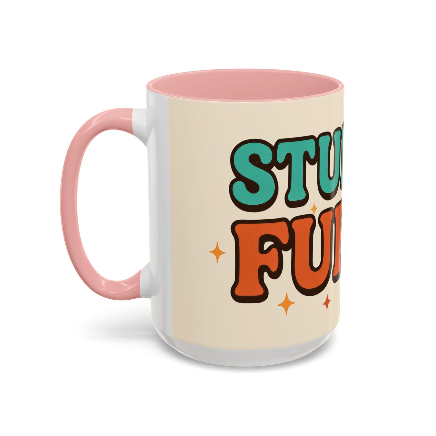 Study Fuel Color Accent Mug (11oz/15oz) – Retro Teacher/Student Coffee Cup • Back to School • Durable Ceramic