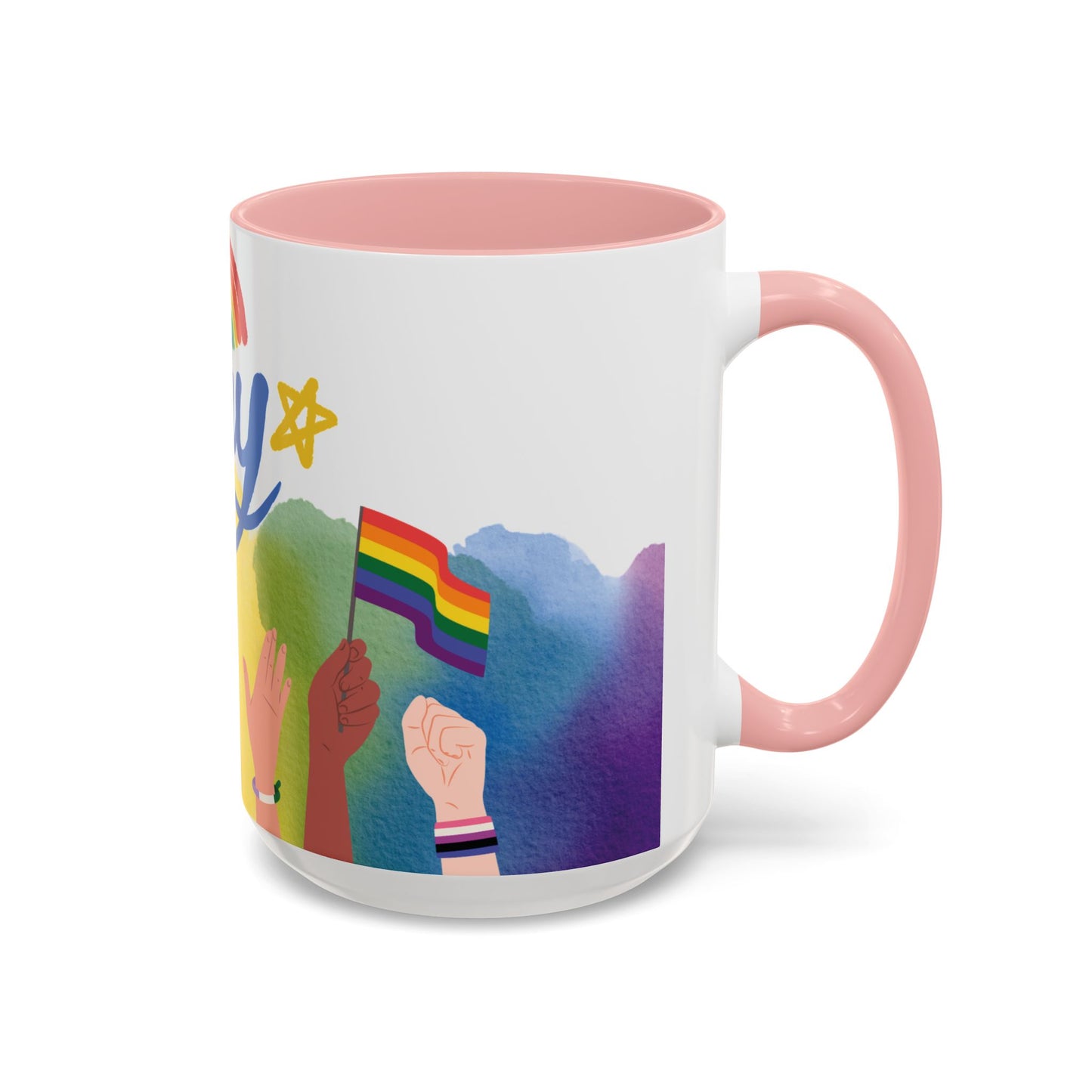 Bold Pride Accent Mug | Fun LGBTQ+ Gift | 11oz & 15oz Options