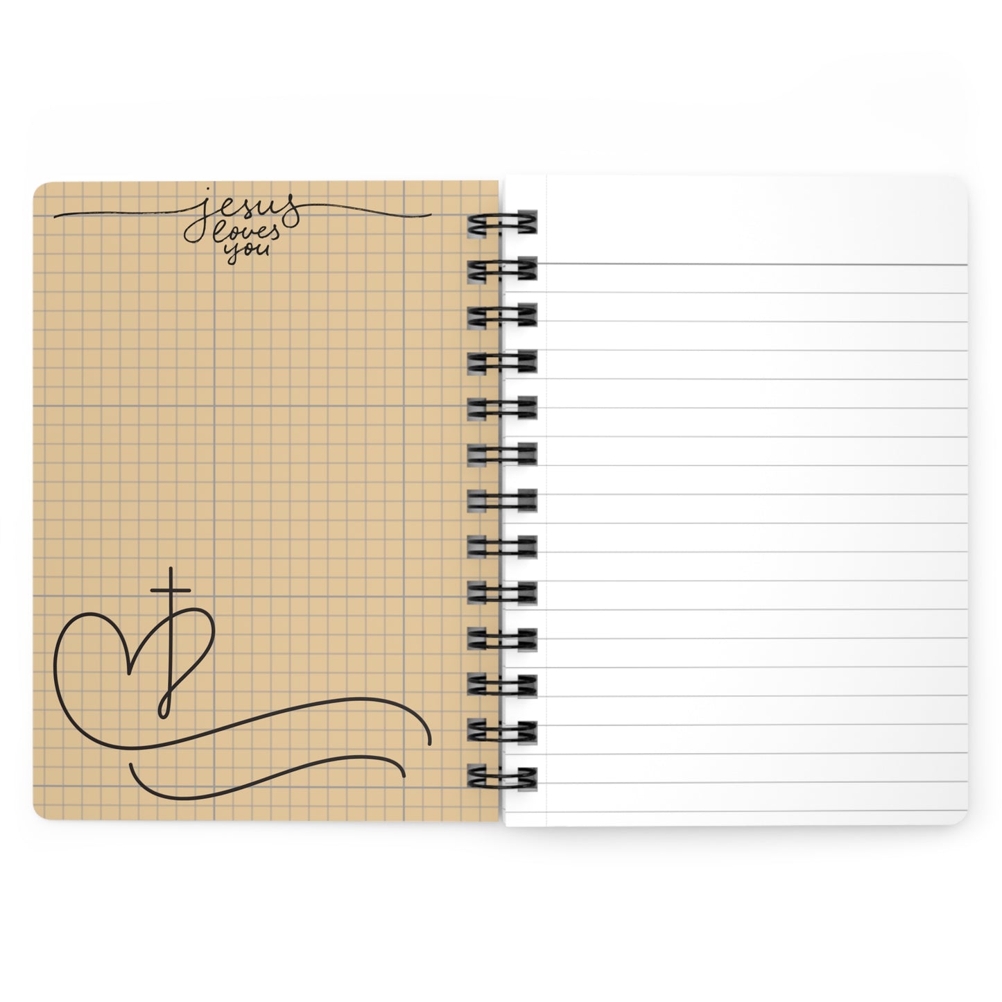 Spiral-Bound Journal Notebook – “Jesus Never Abandons: Even the Devil Needs Therapy”