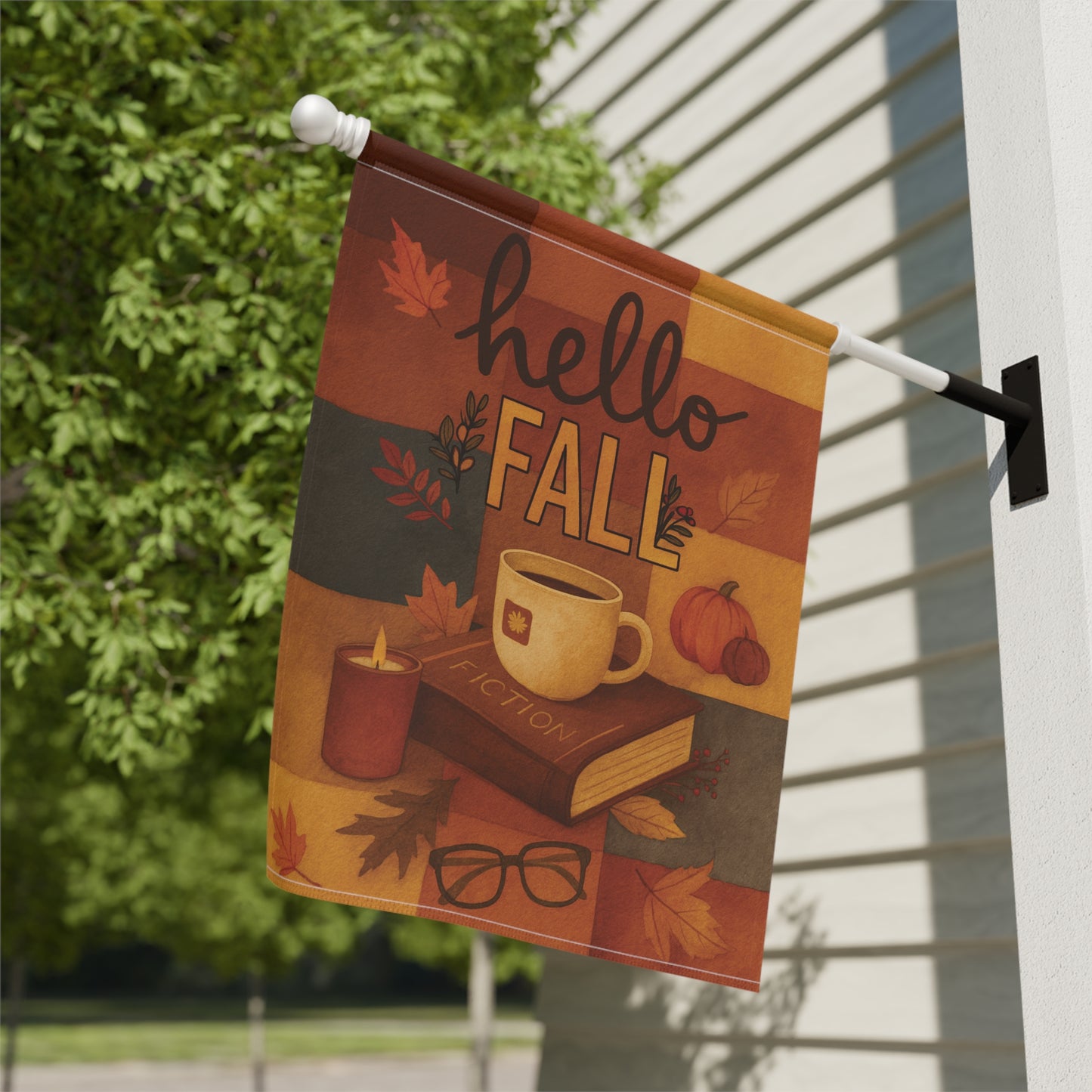 Hello Fall Flag – Cozy Autumn Garden Banner & House Flag | Boutique Fall Porch Décor