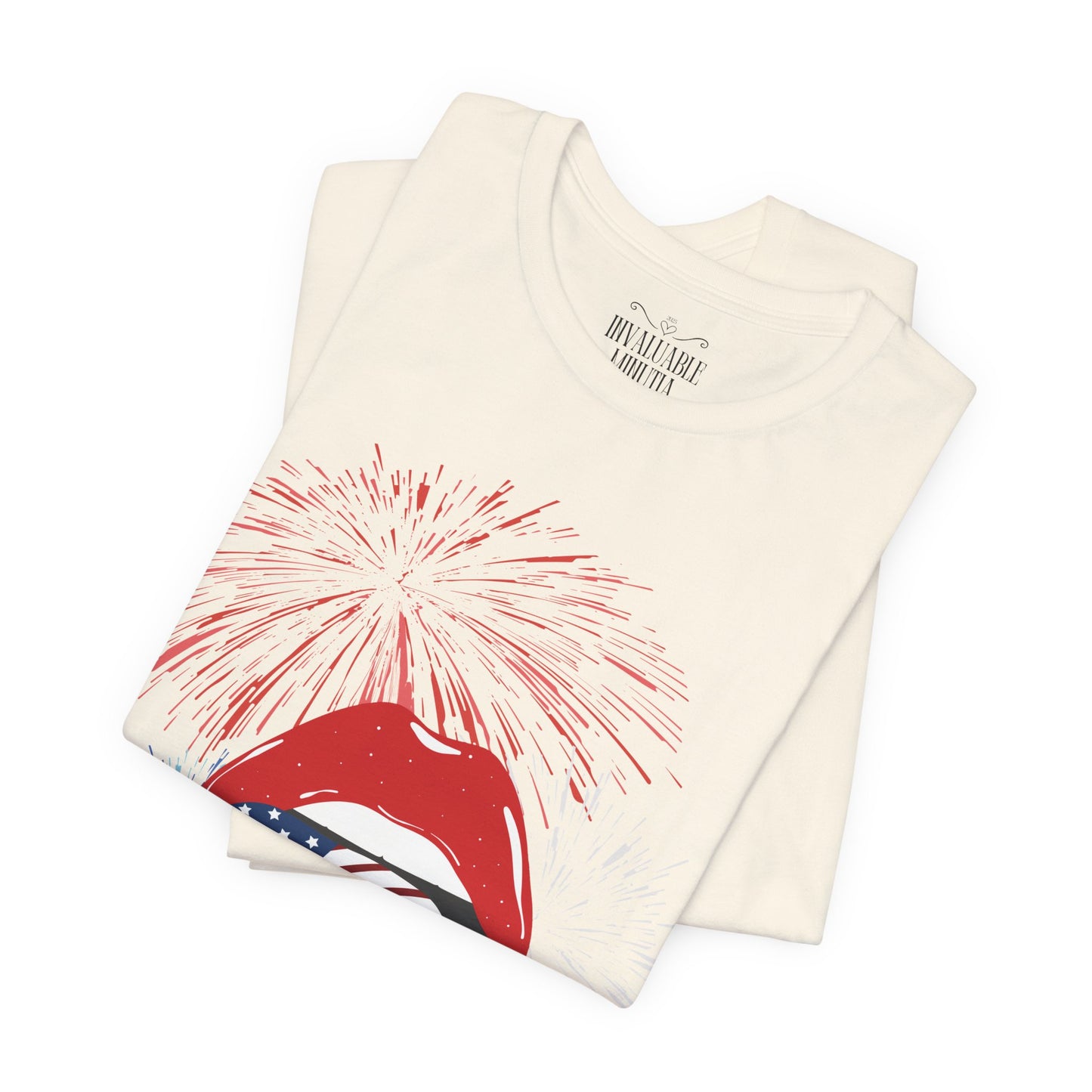 American Flag Lips Tee – Unisex Bella + Canvas Jersey Tee - 4th of July