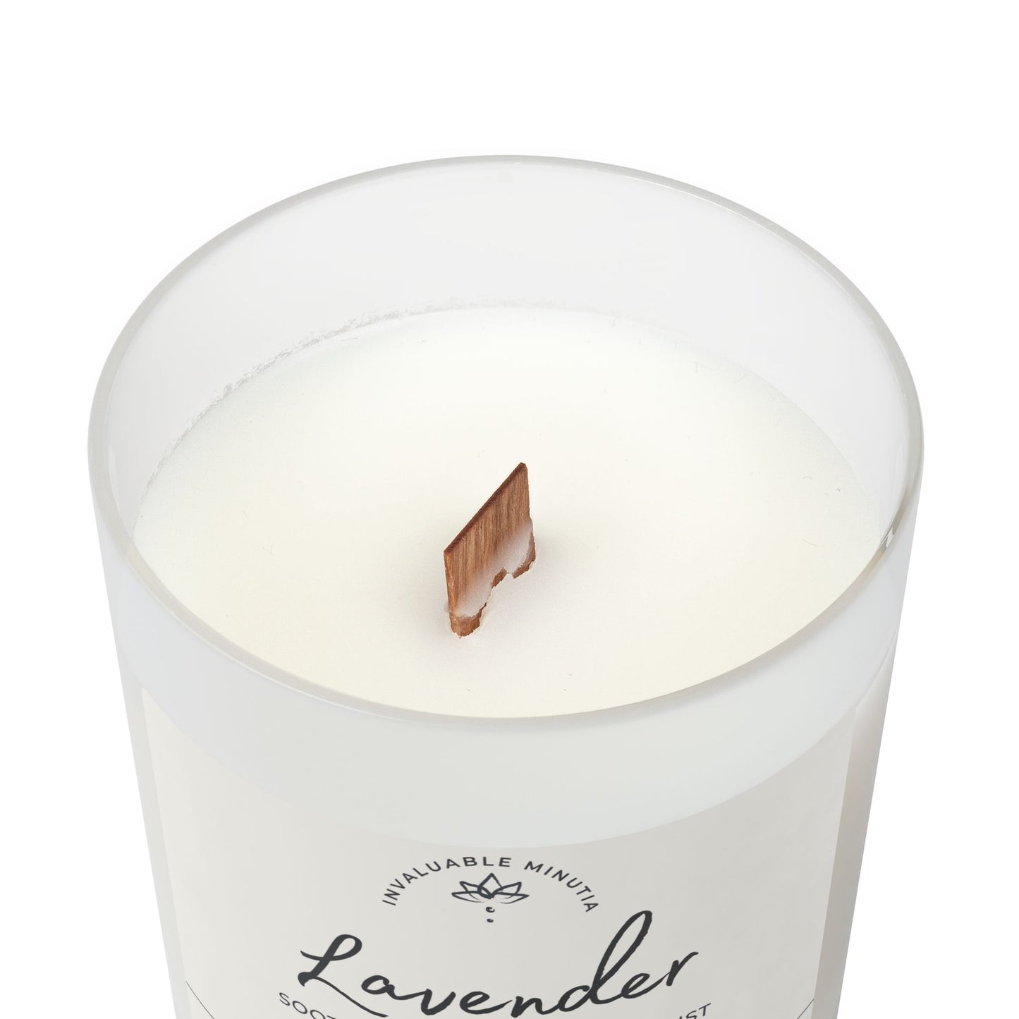 11oz Frosted Glass Natural Soy Wax Candle with Wooden Wick – Available in 9 Scents