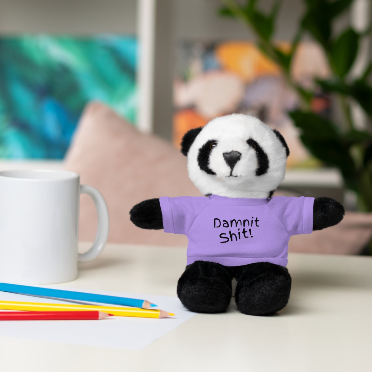 8" Funny Stuffed Animal Gift for Adults, Cute Plush Toy, Humor Bear, Sarcastic Gifts, Quirky Decor, Comfort Toy with Quote