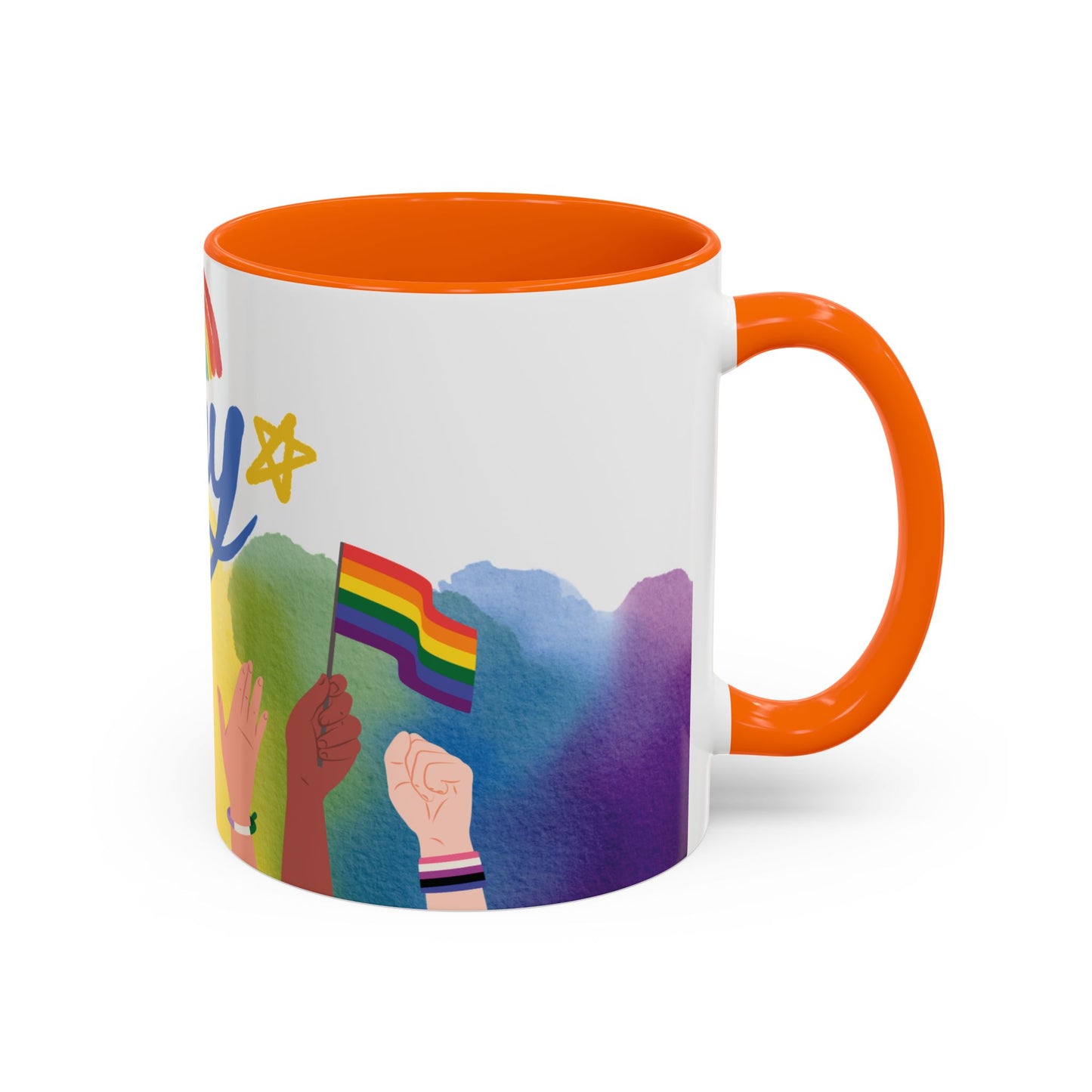 Bold Pride Accent Mug | Fun LGBTQ+ Gift | 11oz & 15oz Options