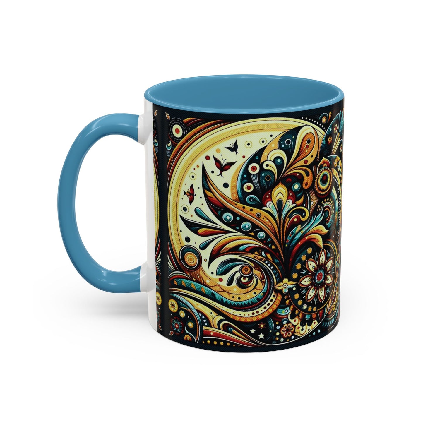 βοΈ Accent Coffee Mug (11, 15oz) β Beautiful Boho Style Graphic πΏ