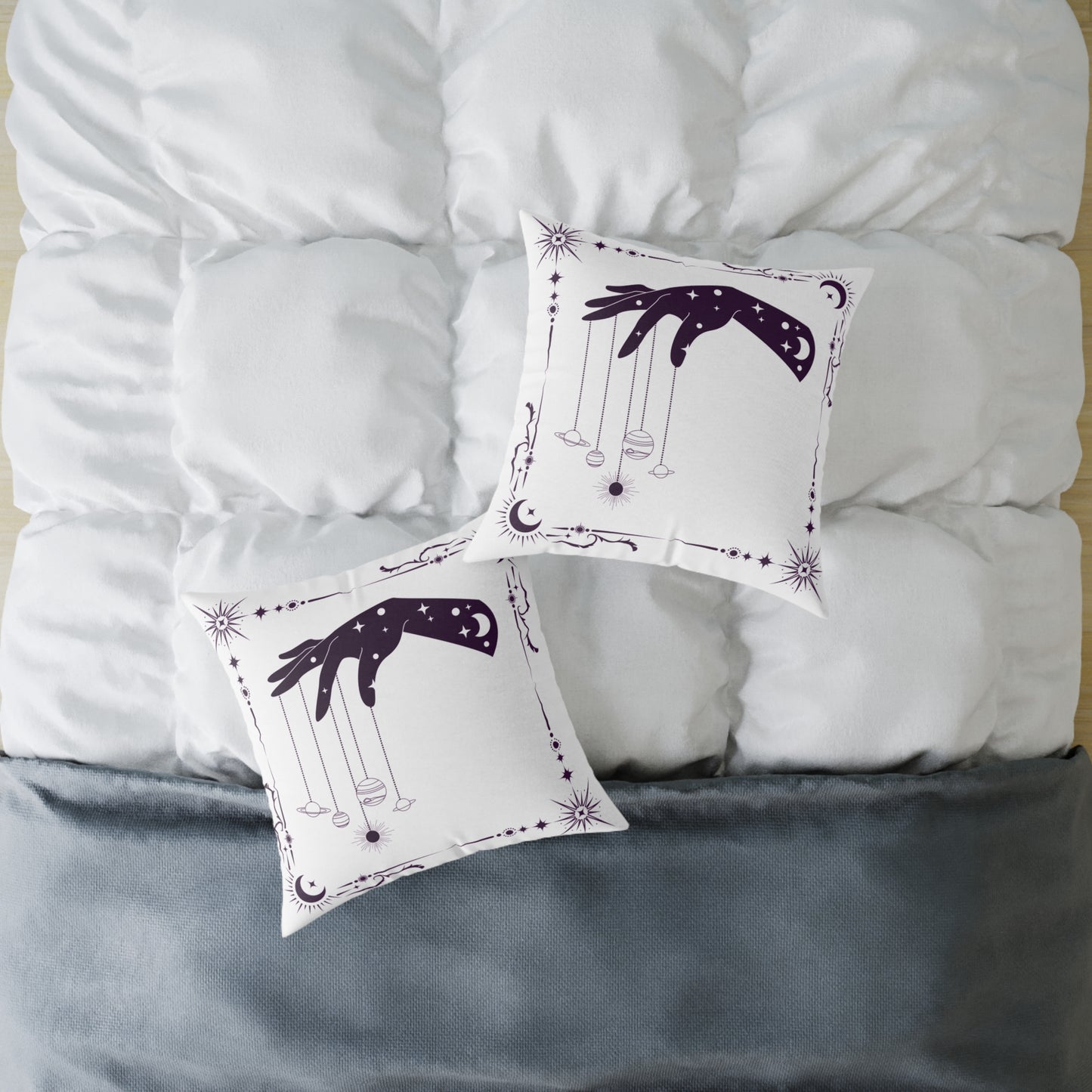 Celestial Hand Poly Canvas Pillow - Astrological Home Decor