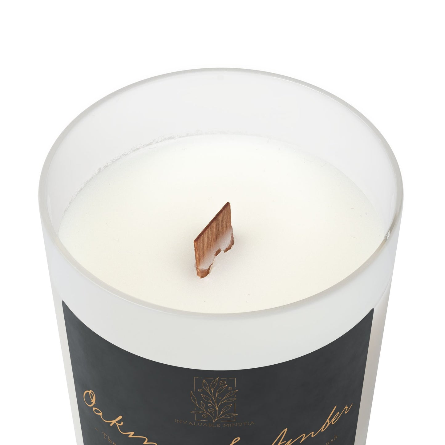 11oz Frosted Glass Natural Soy Wax Candle with Wooden Wick – Available in 9 Scents
